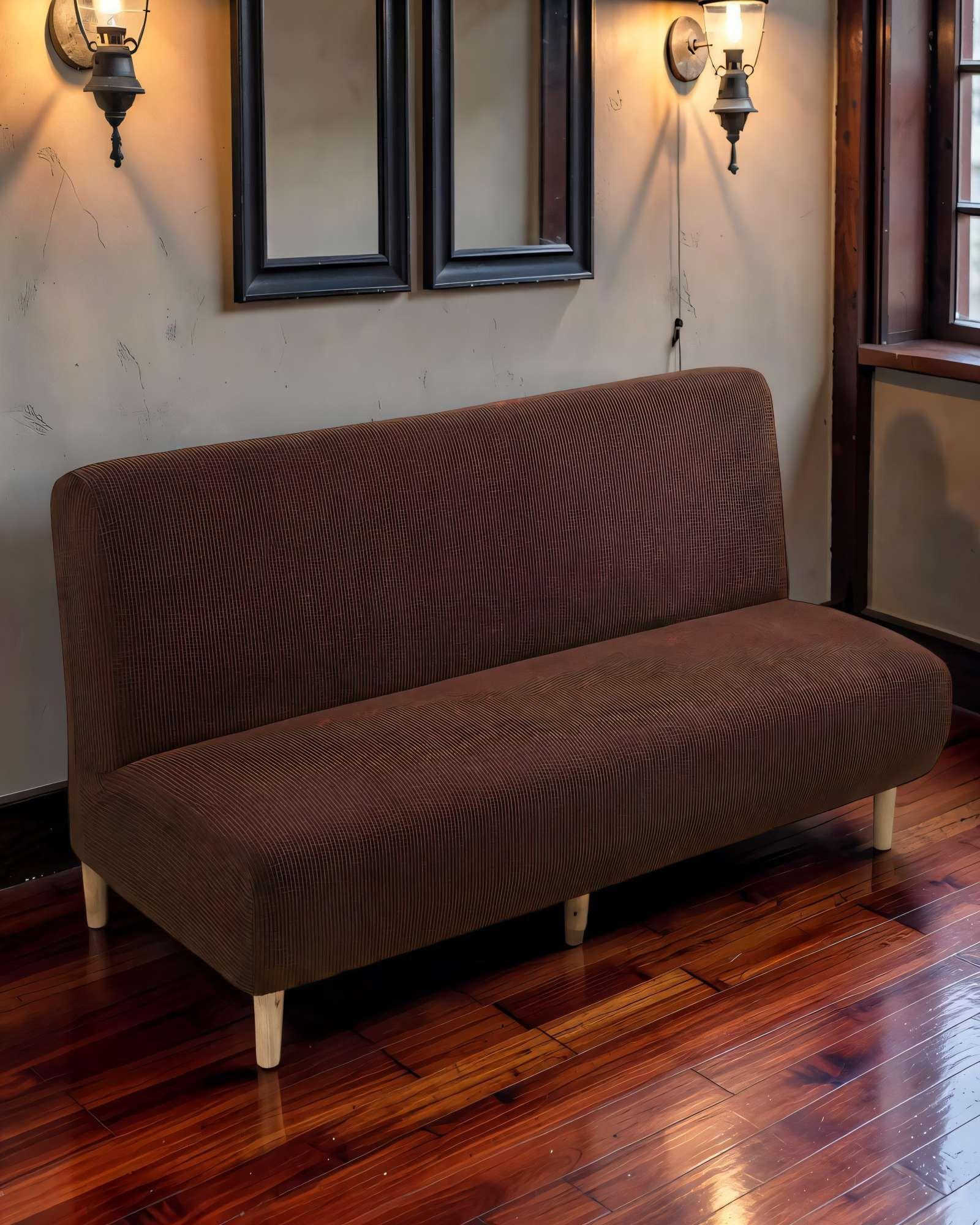 FUNDA PARA SILLON FUTON CUADRILLE COLOR CAFÉ-2