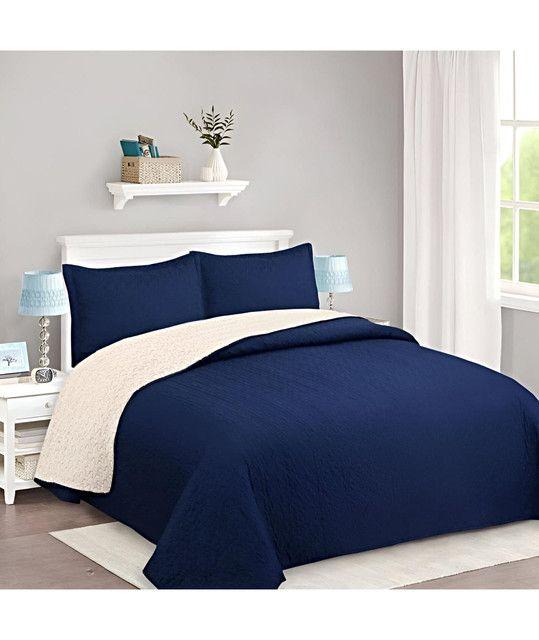 CUBRECAMA QUILT SHERPA INVIERNO PLAZA Y MEDIA C18-2