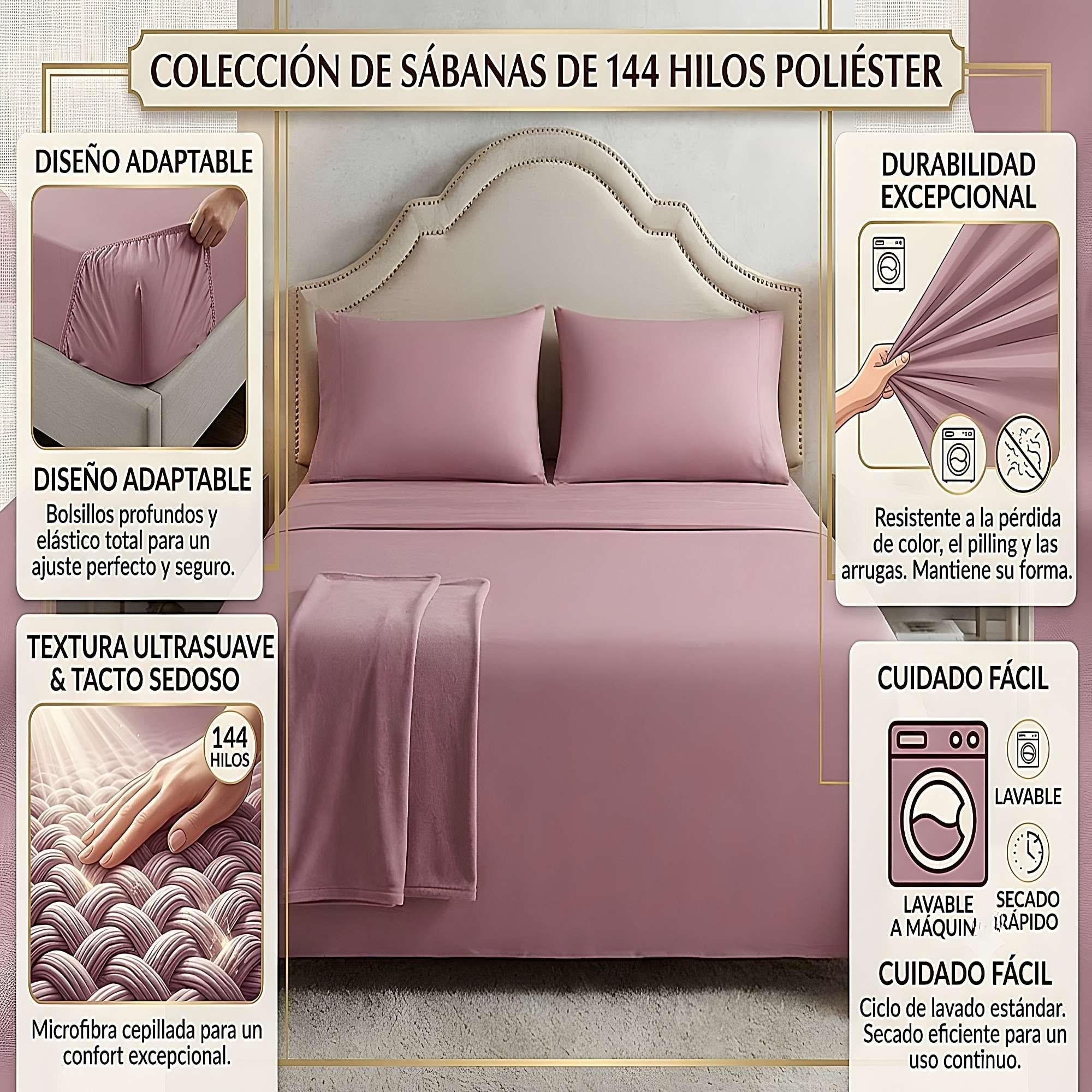 JUEGO DE SABANAS DE 144 HILOS SUPER KING W4-3
