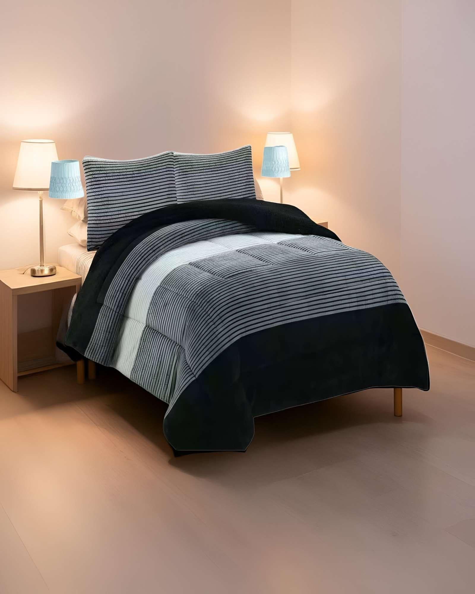 COBERTOR CON CHIPORRO 2 PLAZAS 230X250CM GRIS B2-2