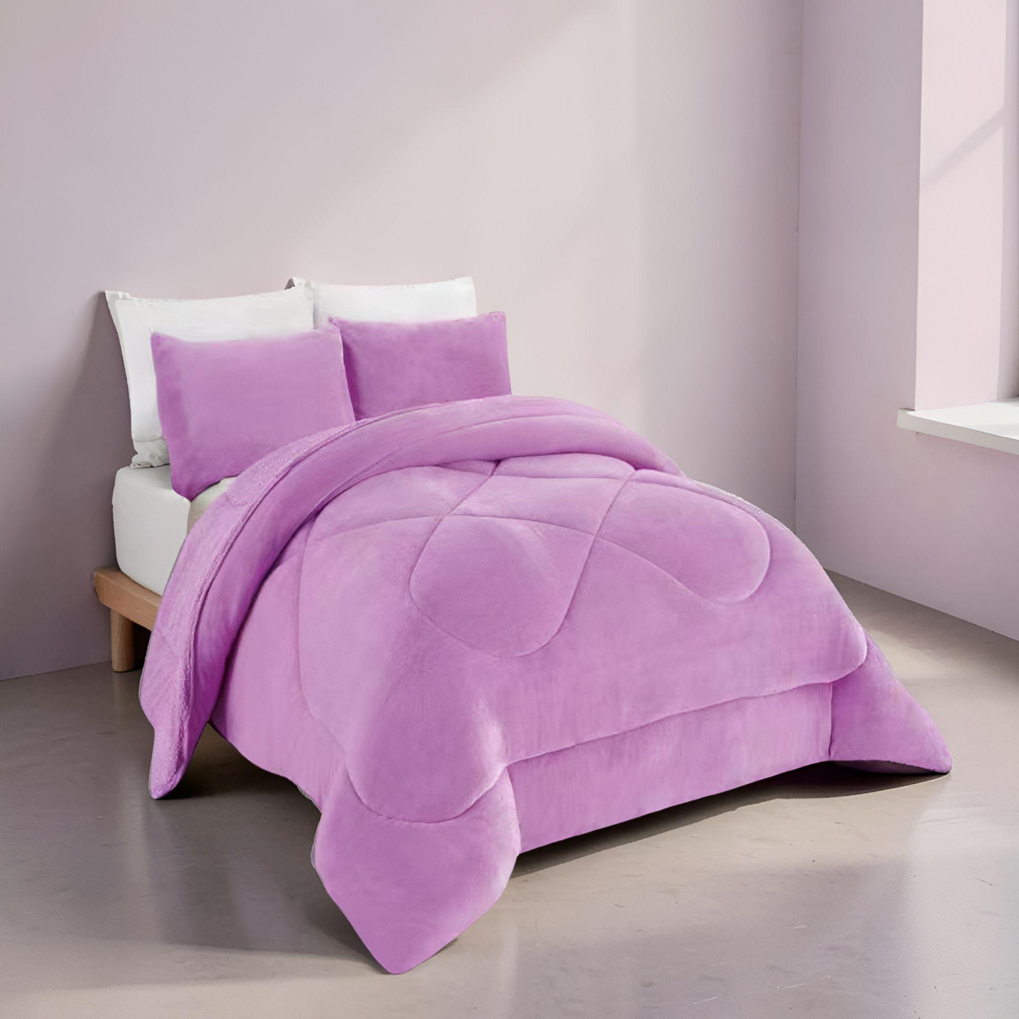 PLUMON INVIERNO 2 PLAZA 230CM X 250CM COLOR MORADO-2