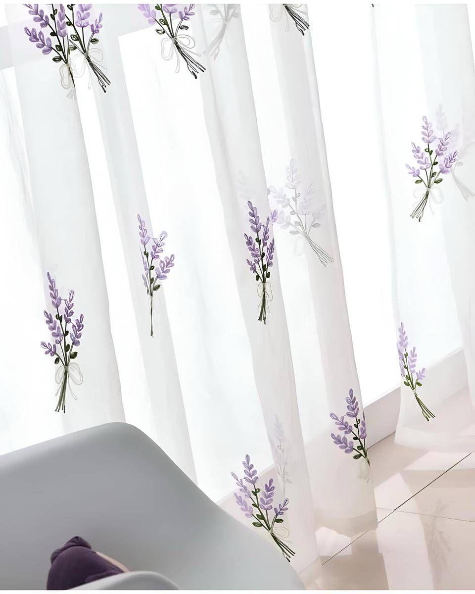 2 panel de Cortina visillo transparente con textura 140x230cm TF09-2