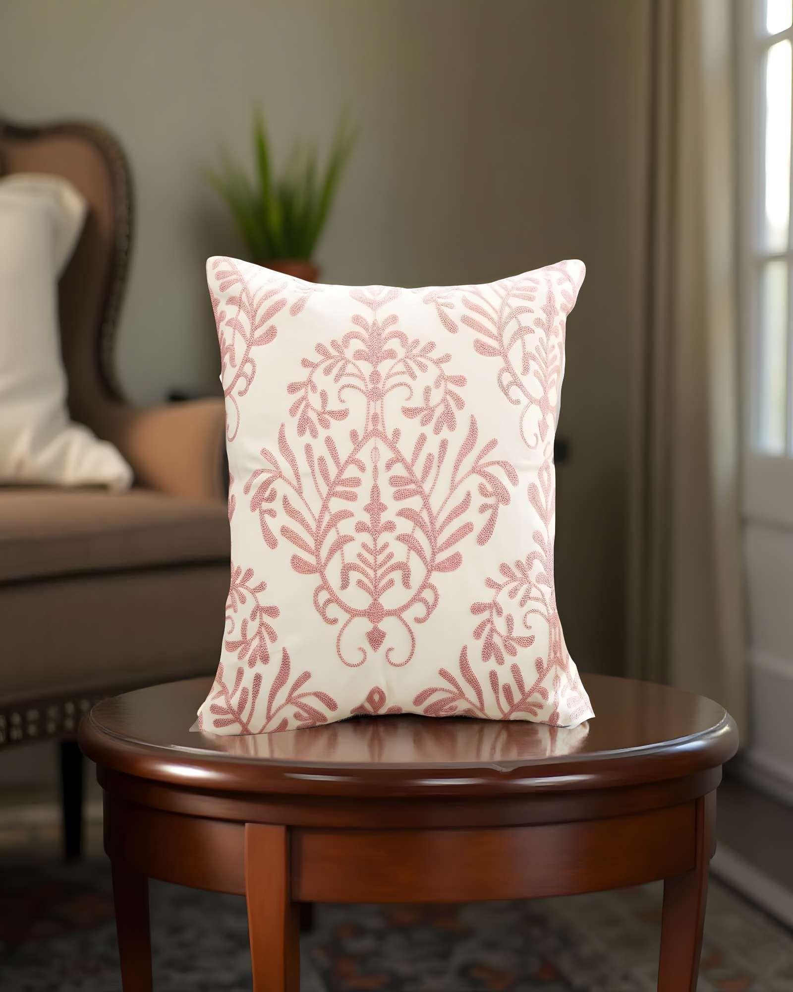 PACK DE 4 FUNDAS DE COJIN BORDADAS 45X45CM BLANCO 14-2