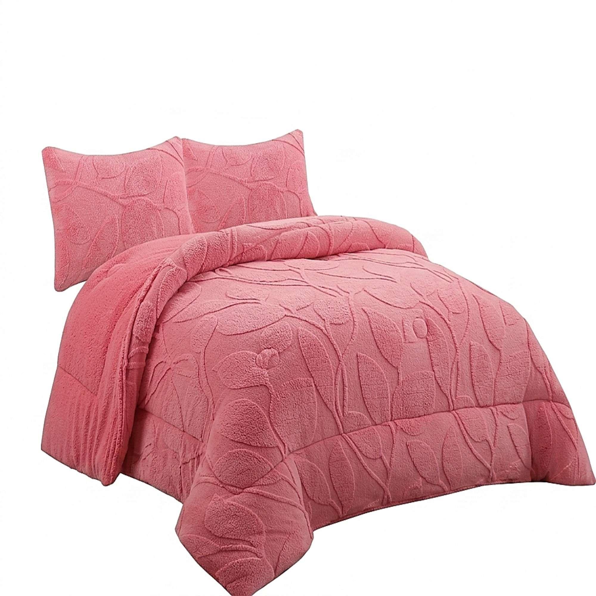 COBERTOR DE INVERNO TEXTURIZADO RY KING ROSADO 2-3