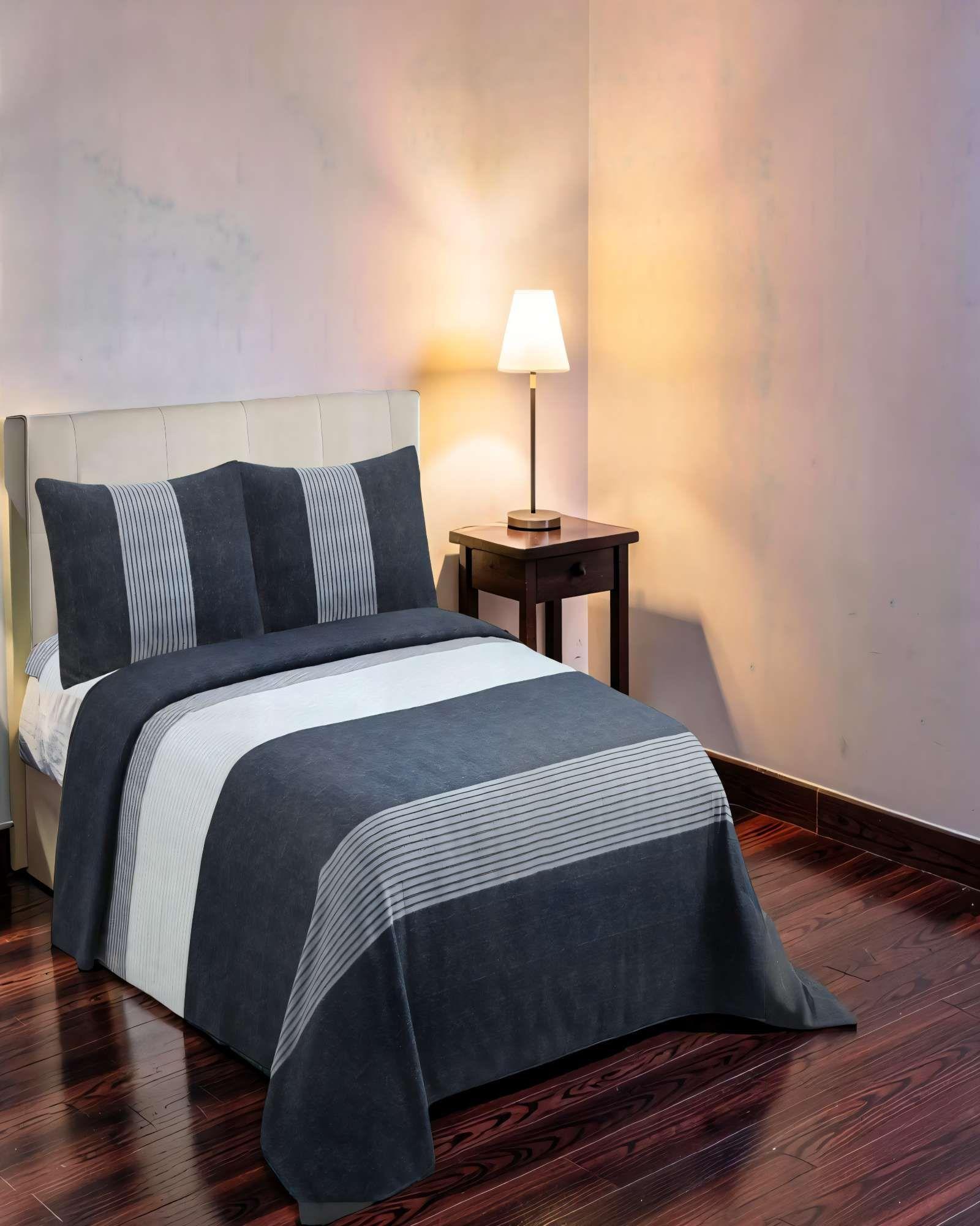 JUEGO DE SABANA POLAR 2 PLAZAS  CON DISEÑO 8-2