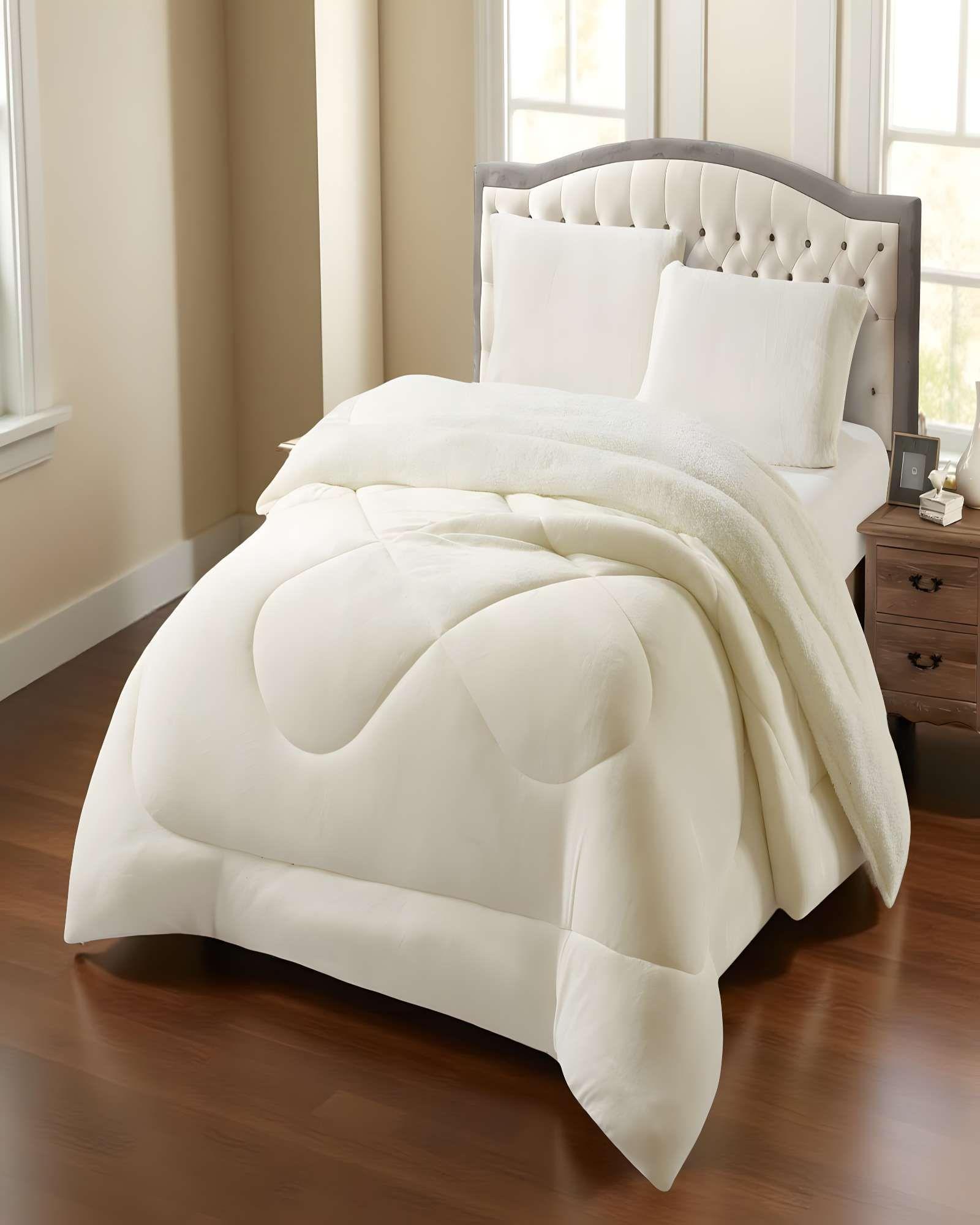 COBERTOR DE INVERNO PLUSH CON CHIPORRO CS 2 PLAZAS BLANCO INVIERNO-2