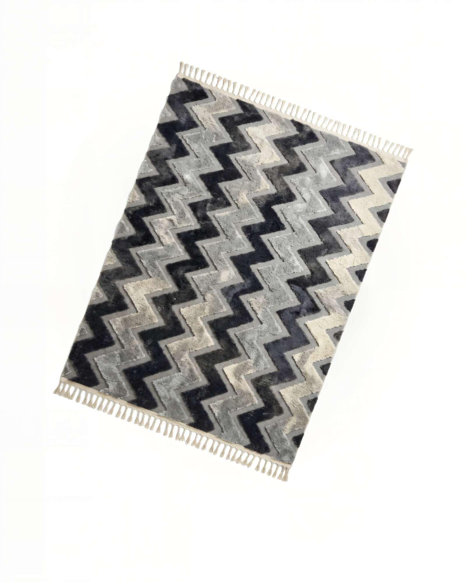 ALFOMBRA JACQUARD 180 X 200  DECORATIVA BICOLOR 8-0