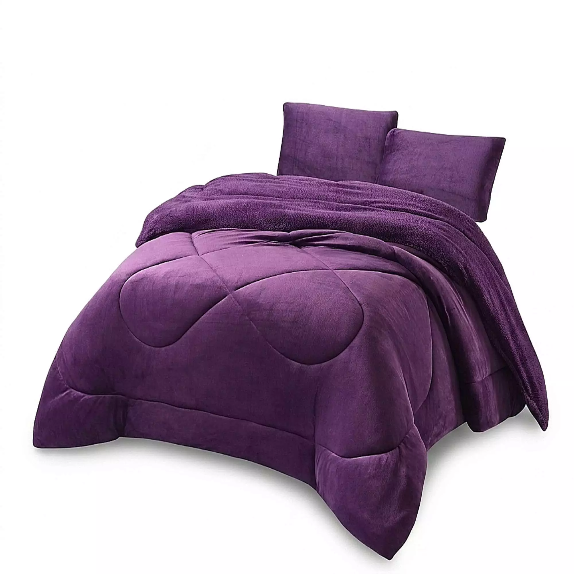 COBERTOR DE INVERNO PLUSH CON CHIPORRO CS KING MORADO-3