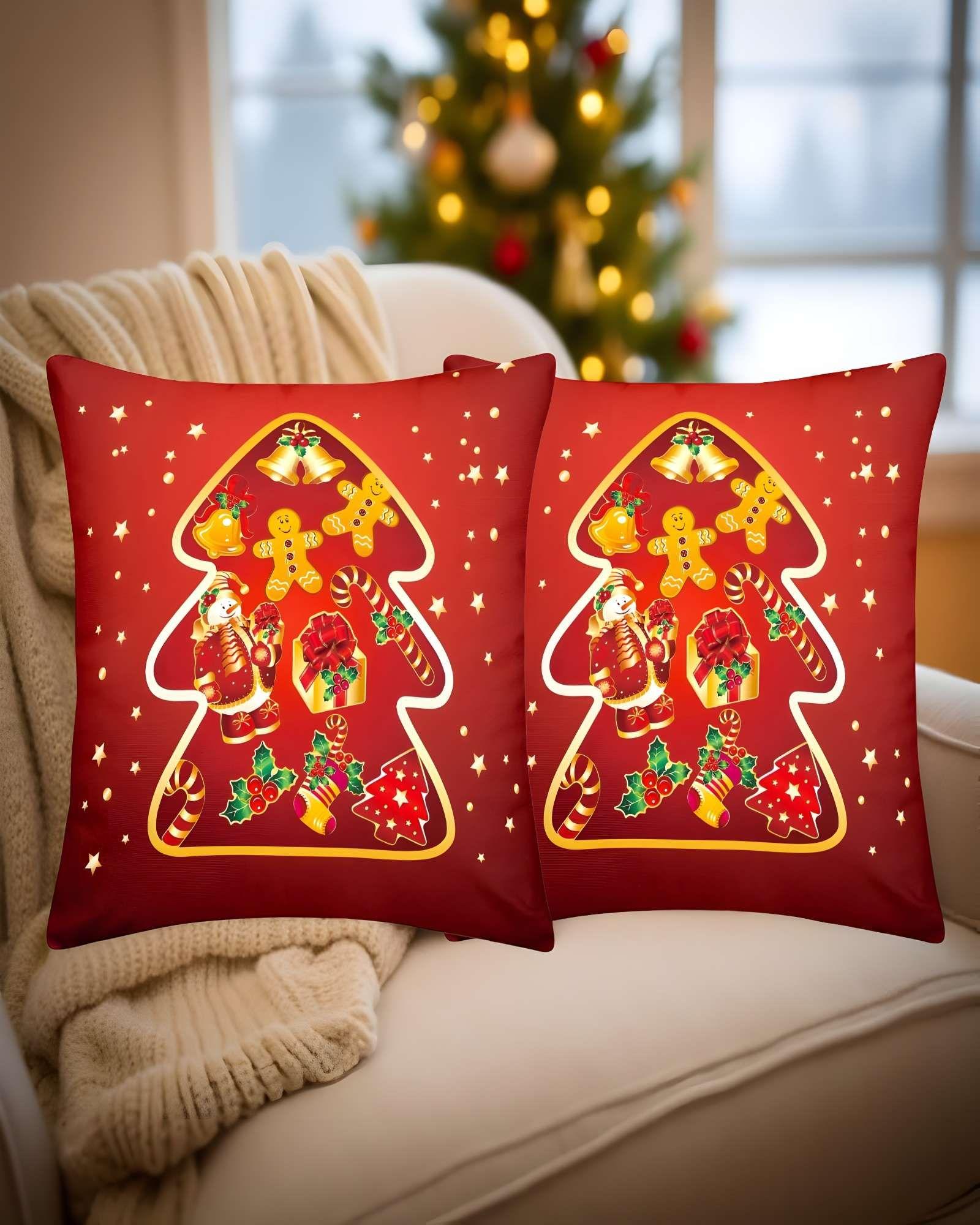SET DE 2 FUNDAS DE COJINES DE NAVIDAD 45X45 CM A01-3