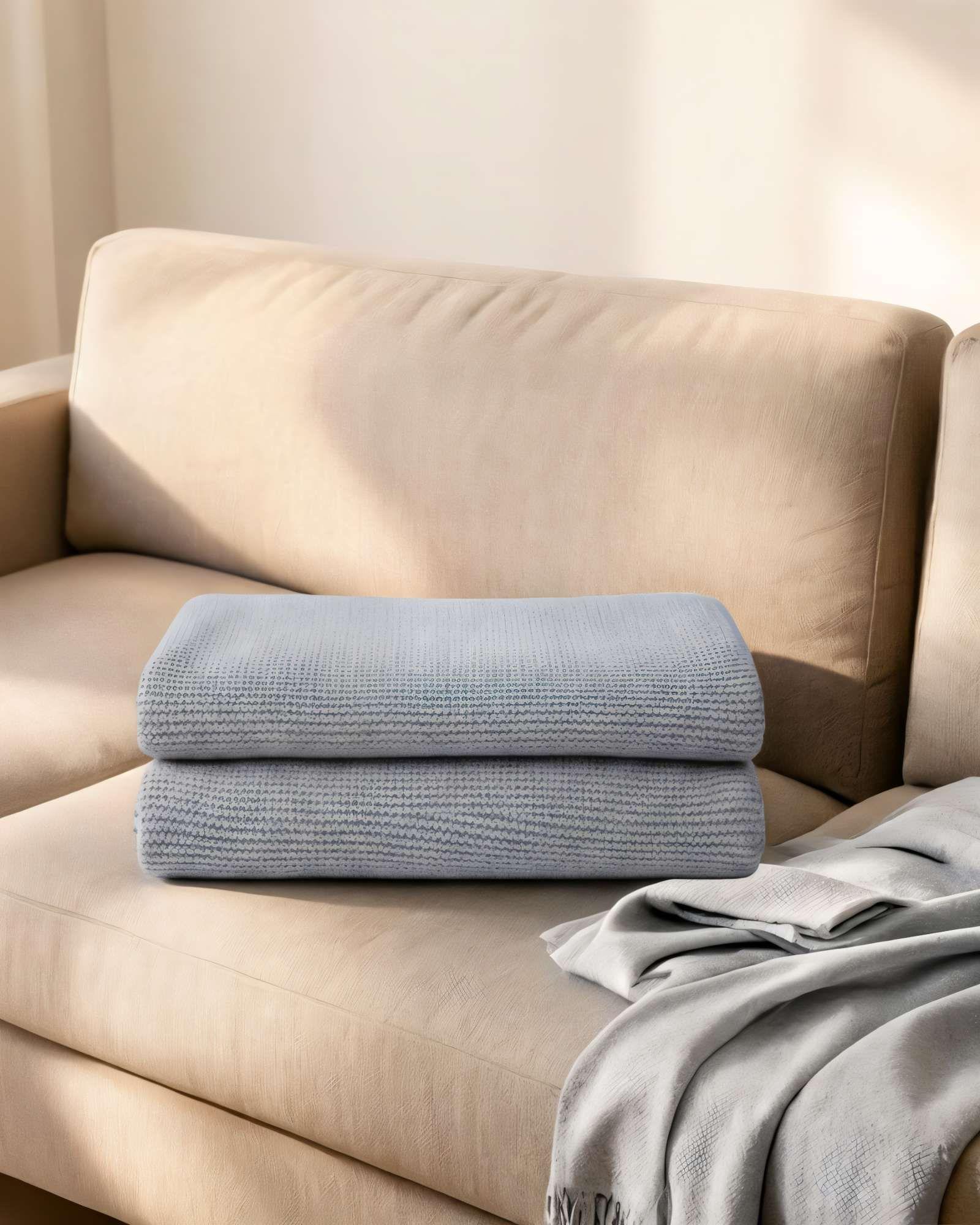 MANTA CHENILLE CON FLECOS DE SOGA TRENZADOS COLOR GRIS -3