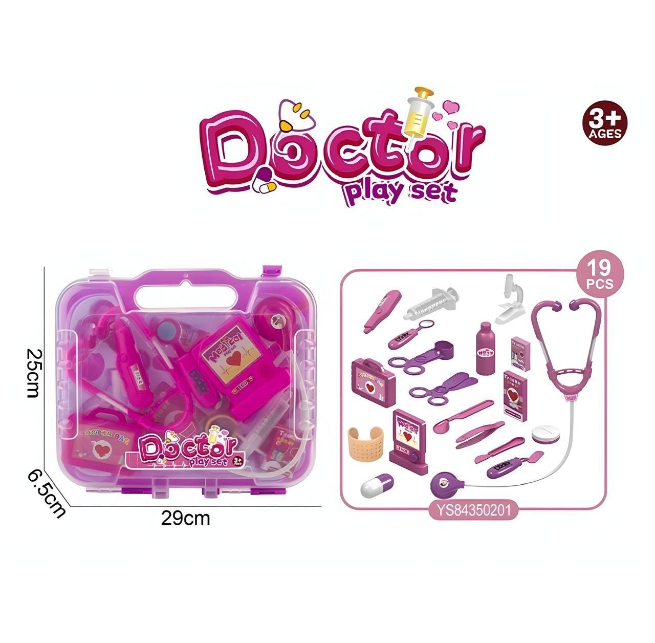 MALETA DE DOCTOR JUGUETE NIÑAS ROSA-1
