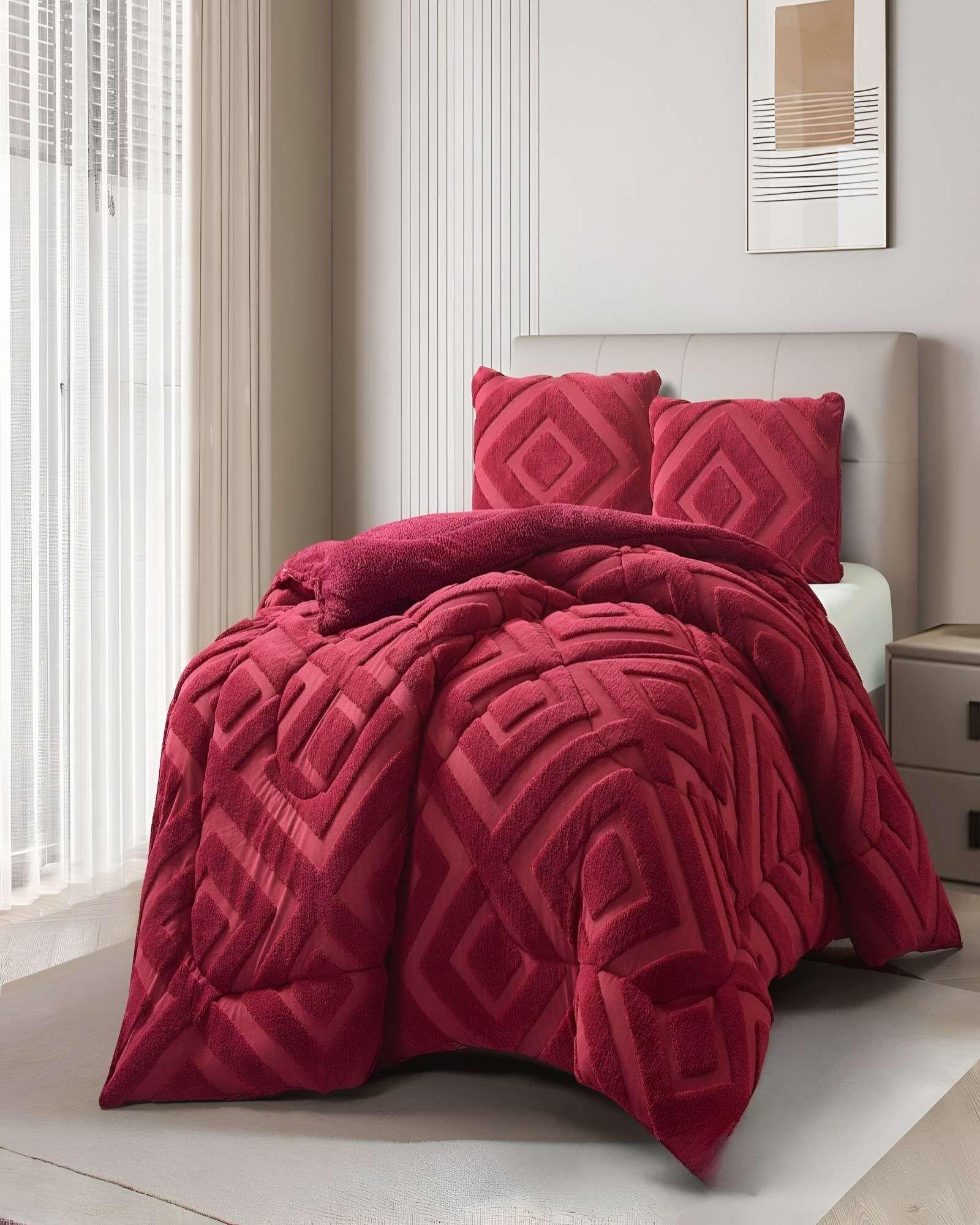 COBERTOR DE JACQUERD CUTTING CON CHIPORRO KING 250X270CM BURDEO B11-2