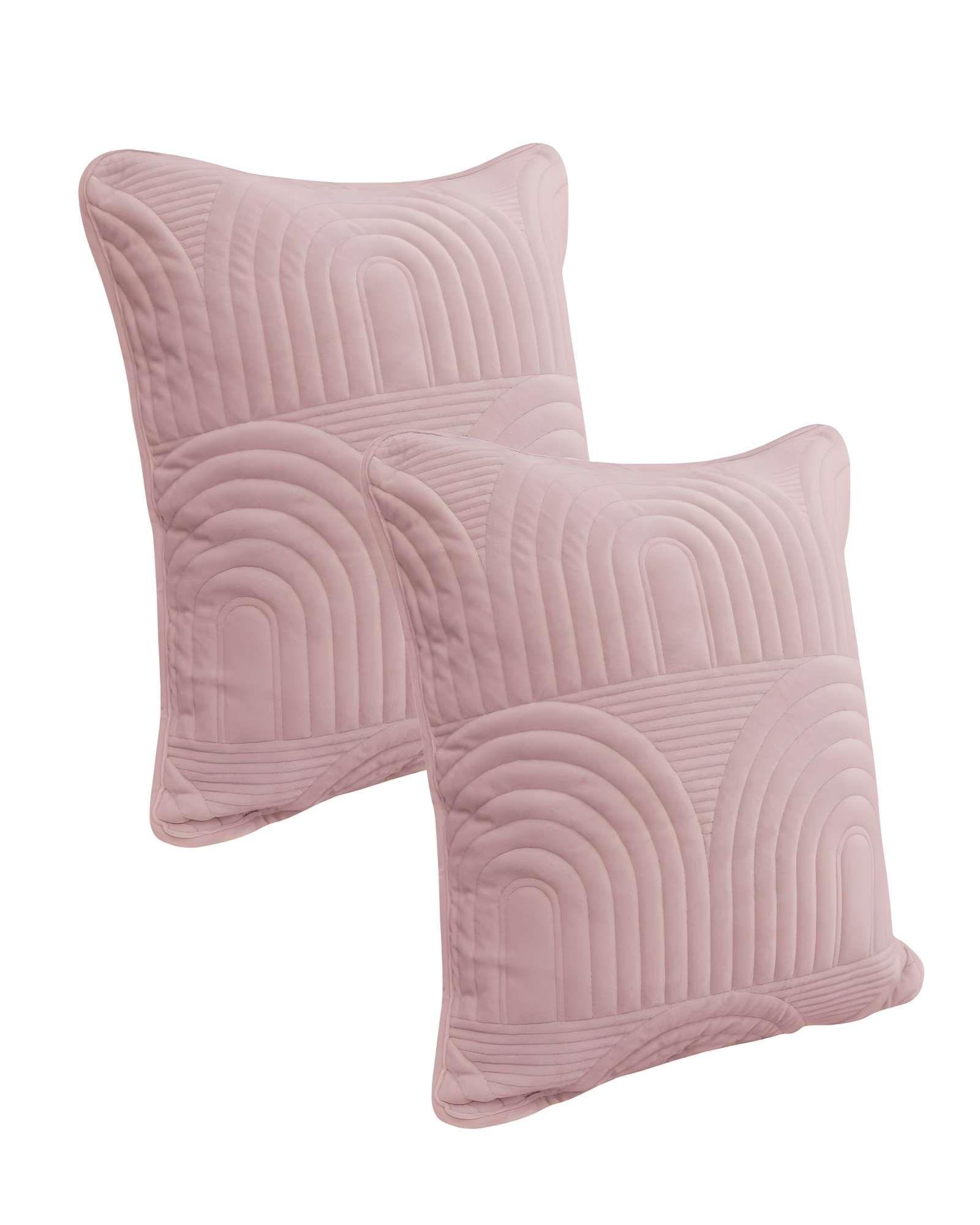PACK DE 2 FUNDAS DE COJIN SERIE ARCO 45X45 CM ROSA-0