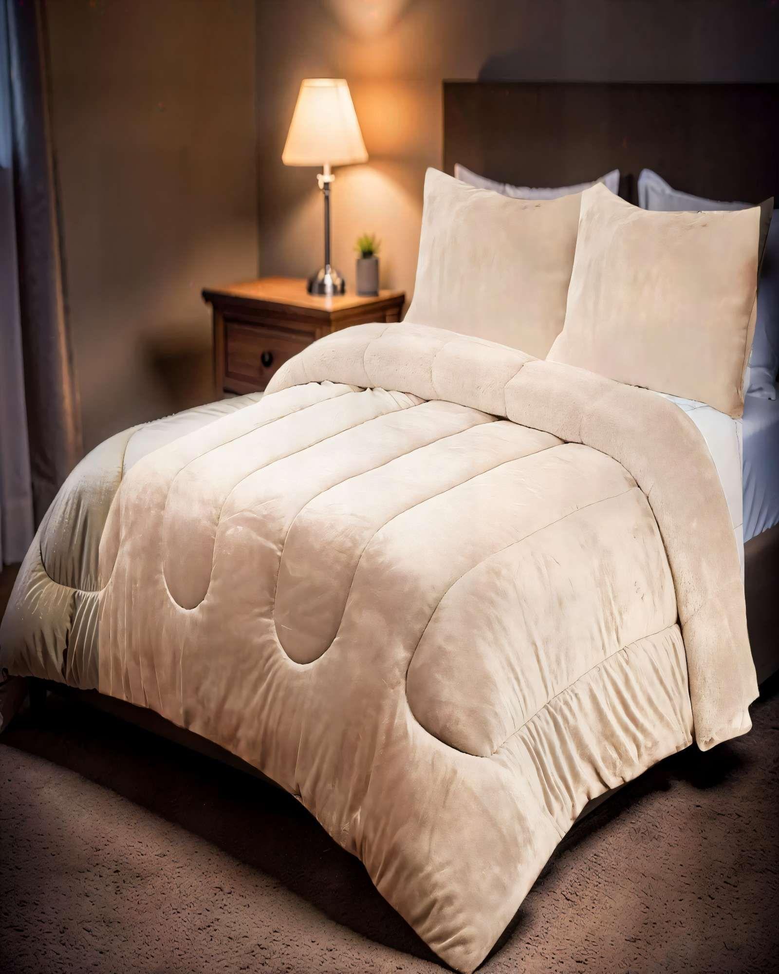 PLUMON CHIPORRO DE INVIERNO PREMIUM 2 PLAZA  COLOR BEIGE-3