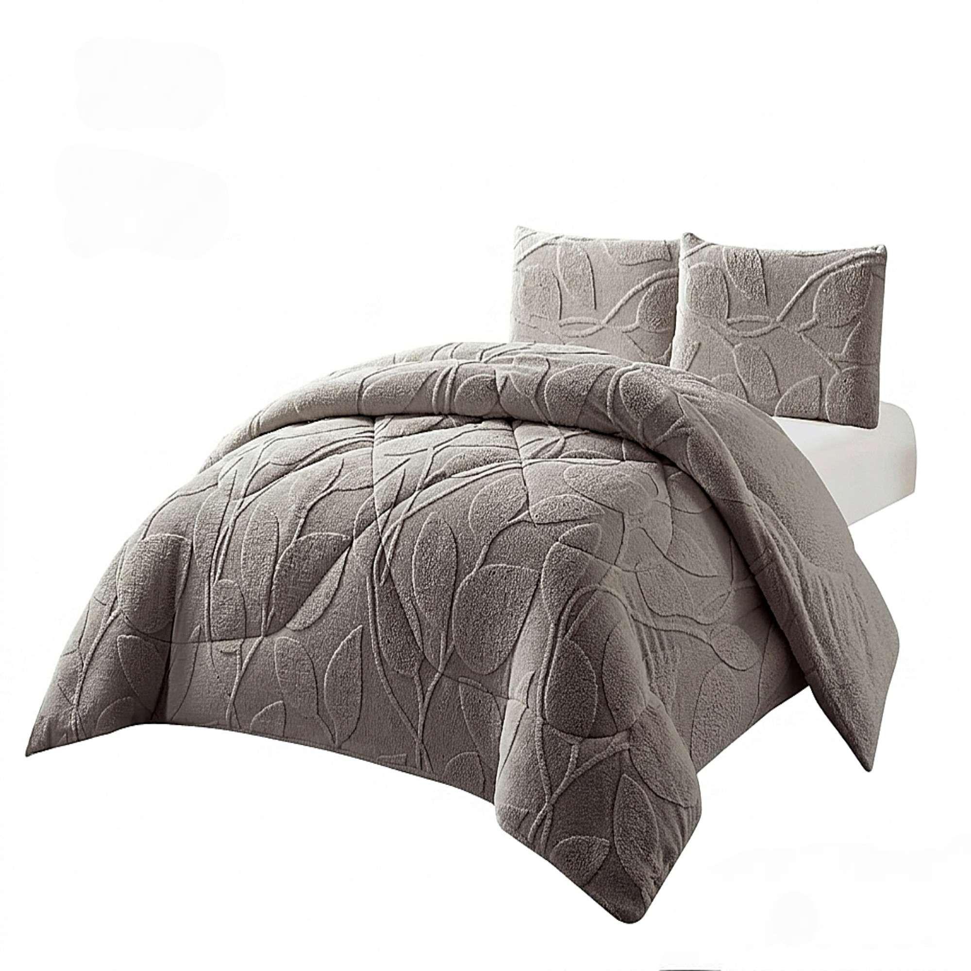 COBERTOR DE INVERNO TEXTURIZADO RY KING GRIS-3