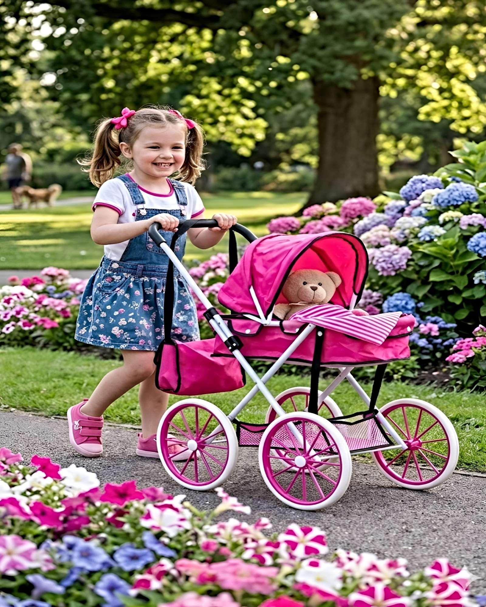 COCHECITO DE MUÑECAS CLÁSICO CON SISTEMA DE PLEGADO COMPACTO 06-2