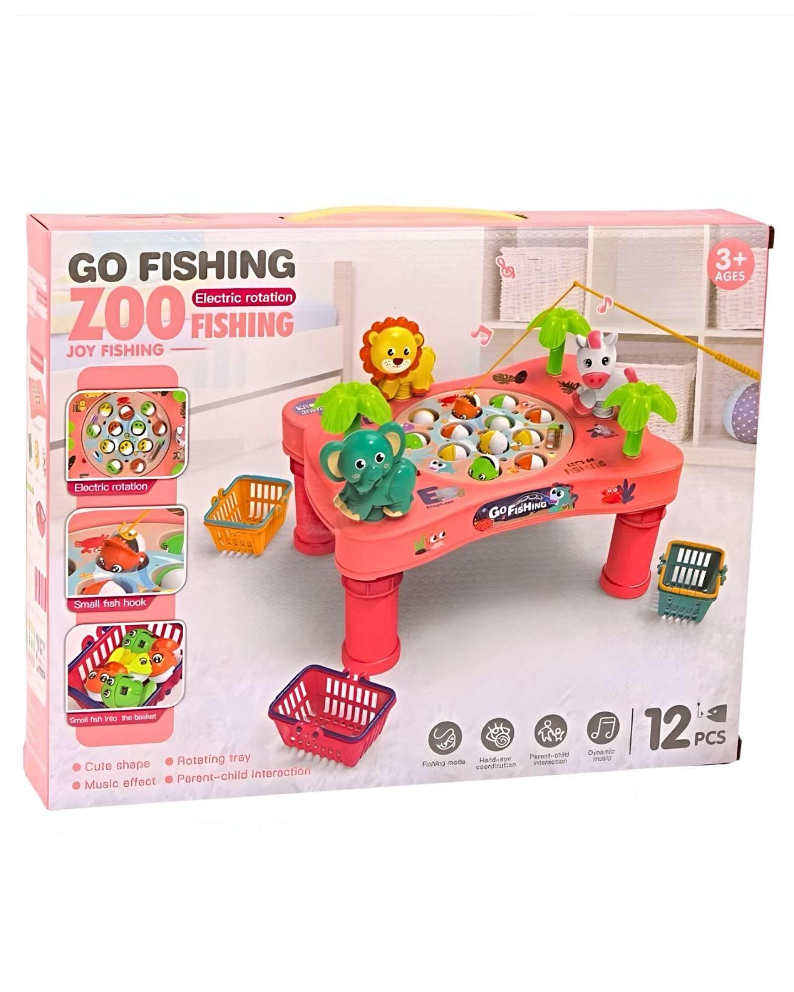  Juego de Pesca Giratorio con Cañas y Cestas (Temática Animal)-2