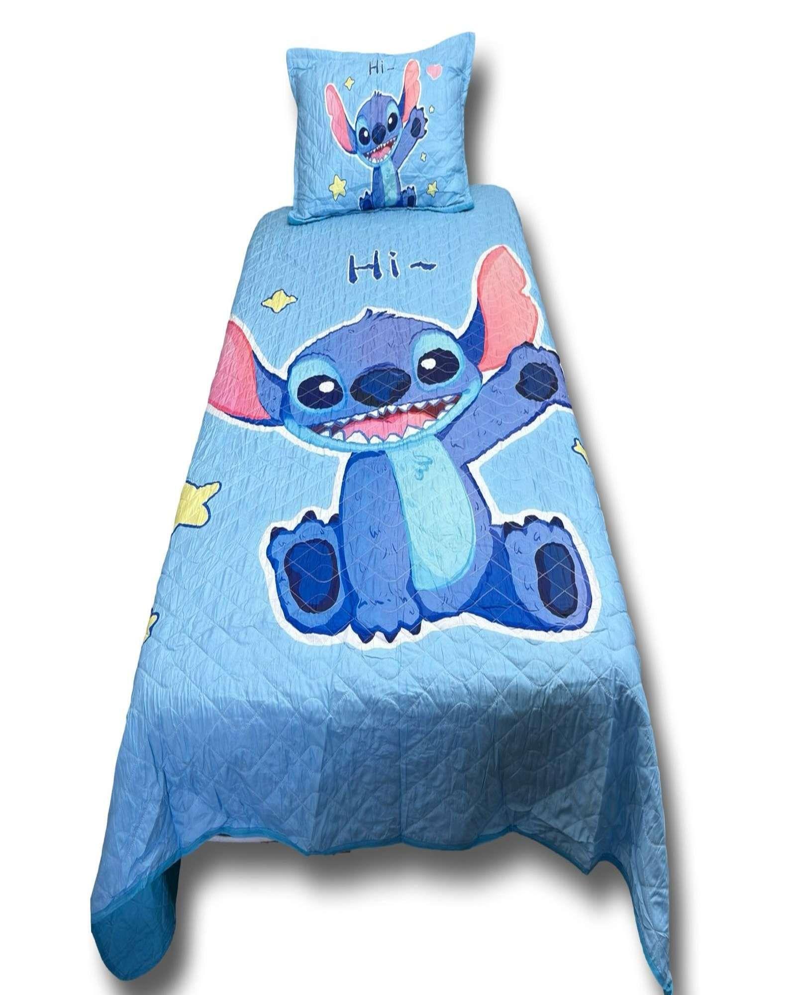 CUBRECAMA QUILT NIÑA NIÑO INFANTIL AZUL-0