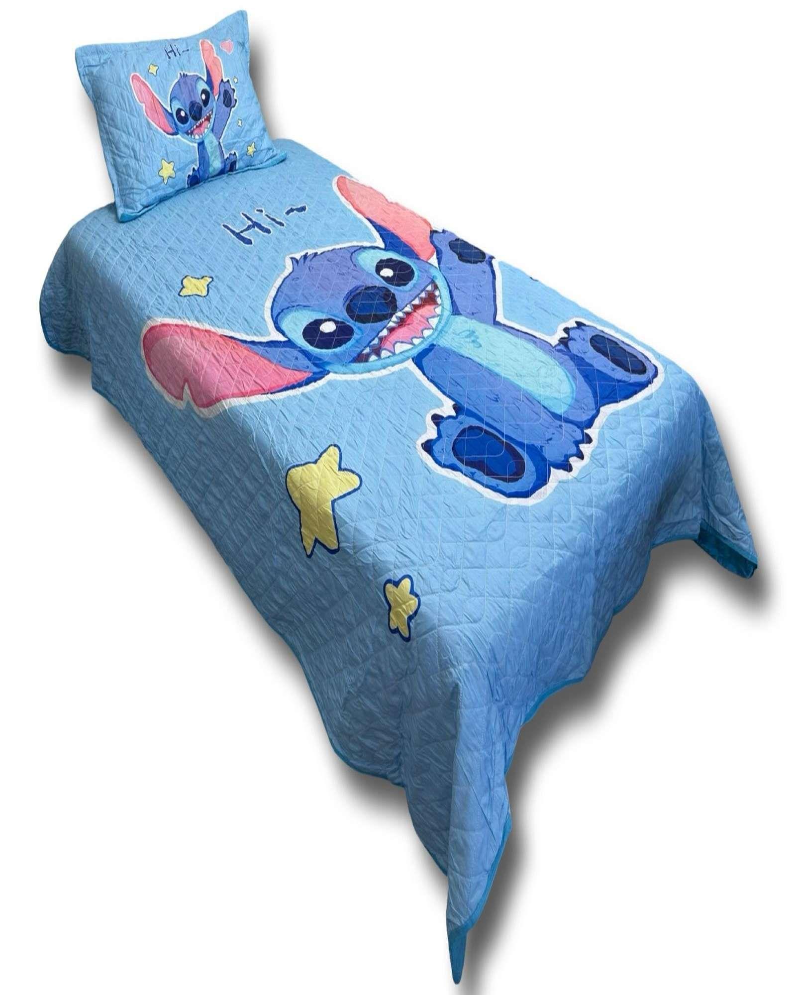 CUBRECAMA QUILT NIÑA NIÑO INFANTIL AZUL-1