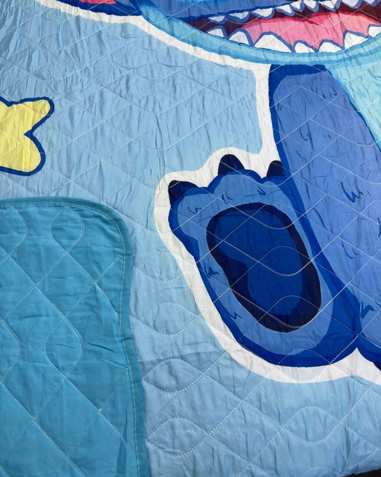 CUBRECAMA QUILT NIÑA NIÑO INFANTIL AZUL-4