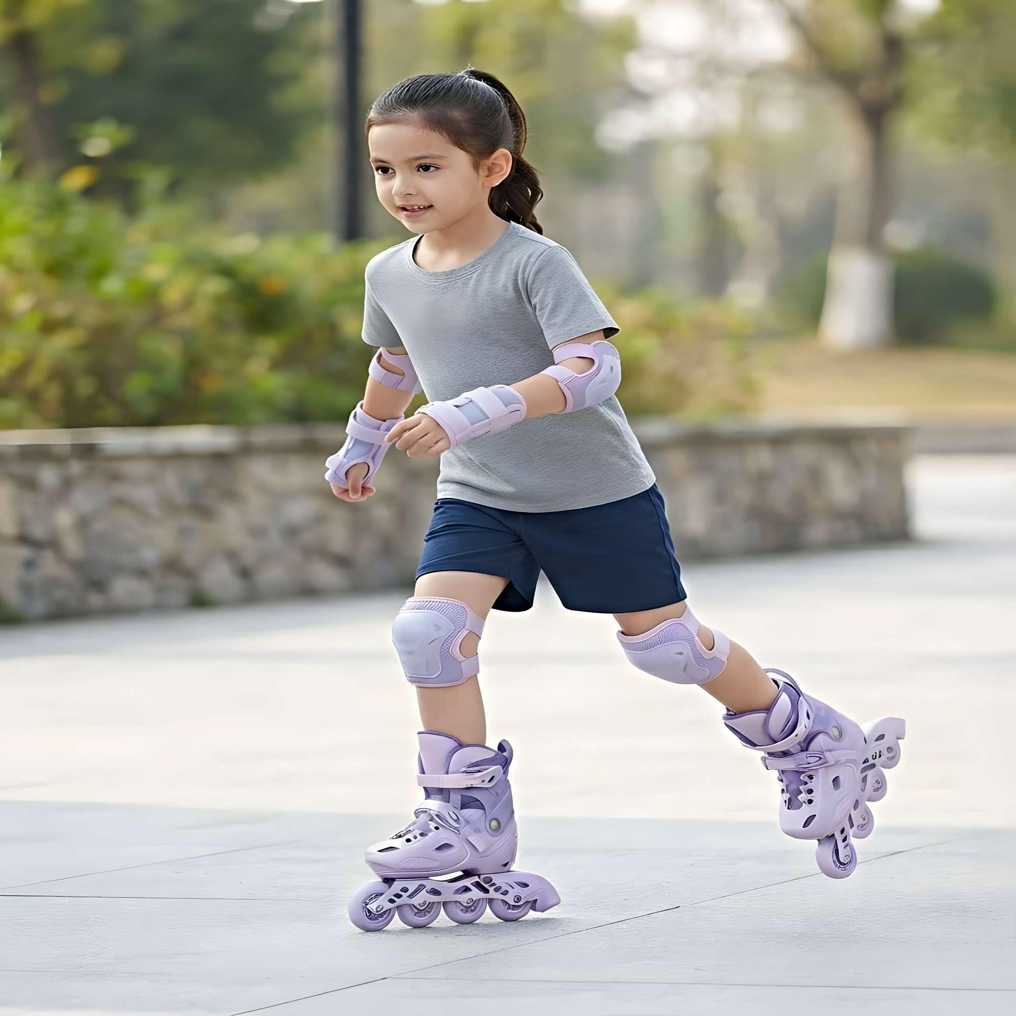 PATIN LINEAL CON LUCES Y KIT TALLA M 33-35 LILA1-0