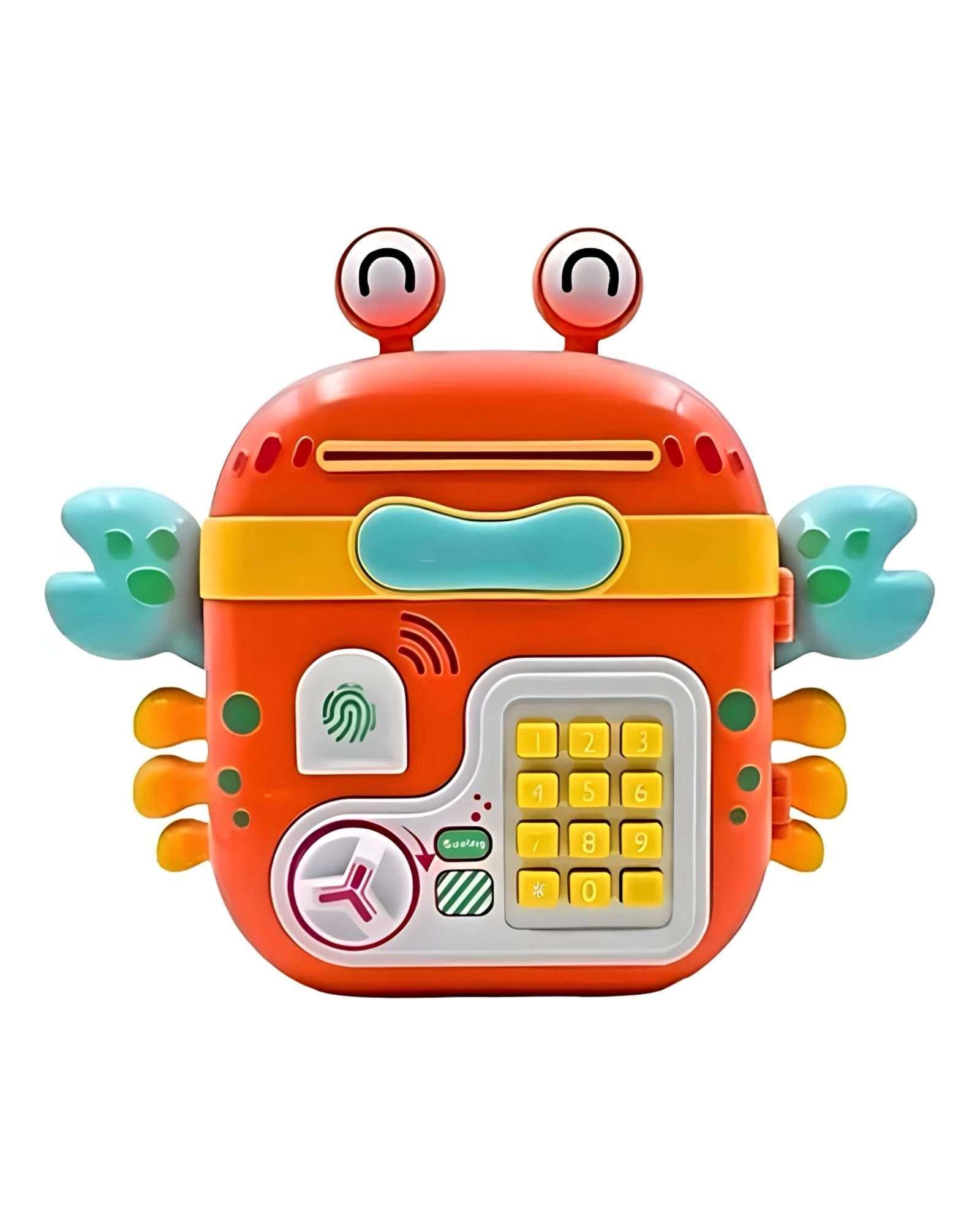 Alcancia Cangrejo Eléctrica Juguete Tipo Caja Fuerte con Música y Luz-2