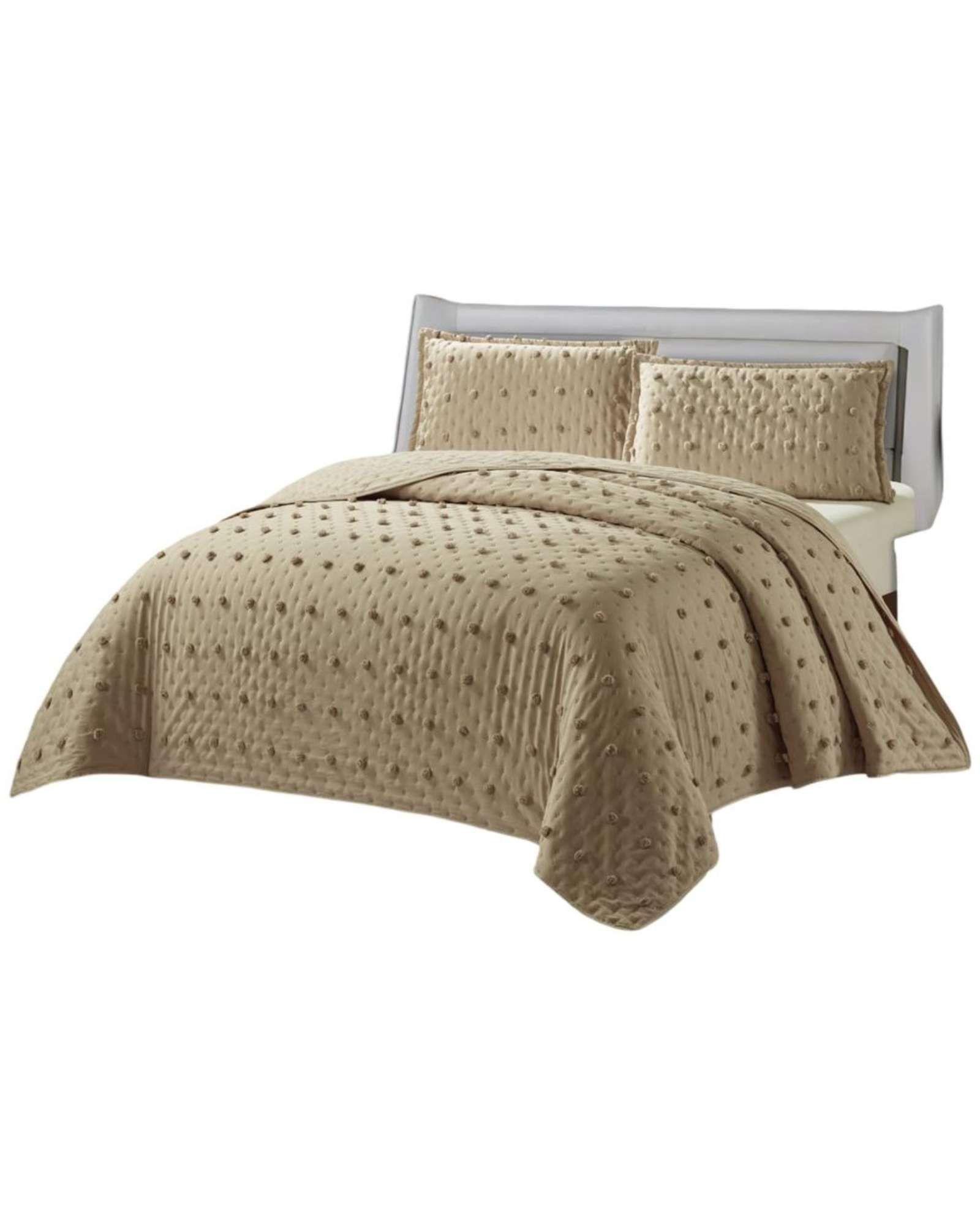 quilt cubrecama TUFTING DE LUJO SUAVE 2 PLAZAS T04-1