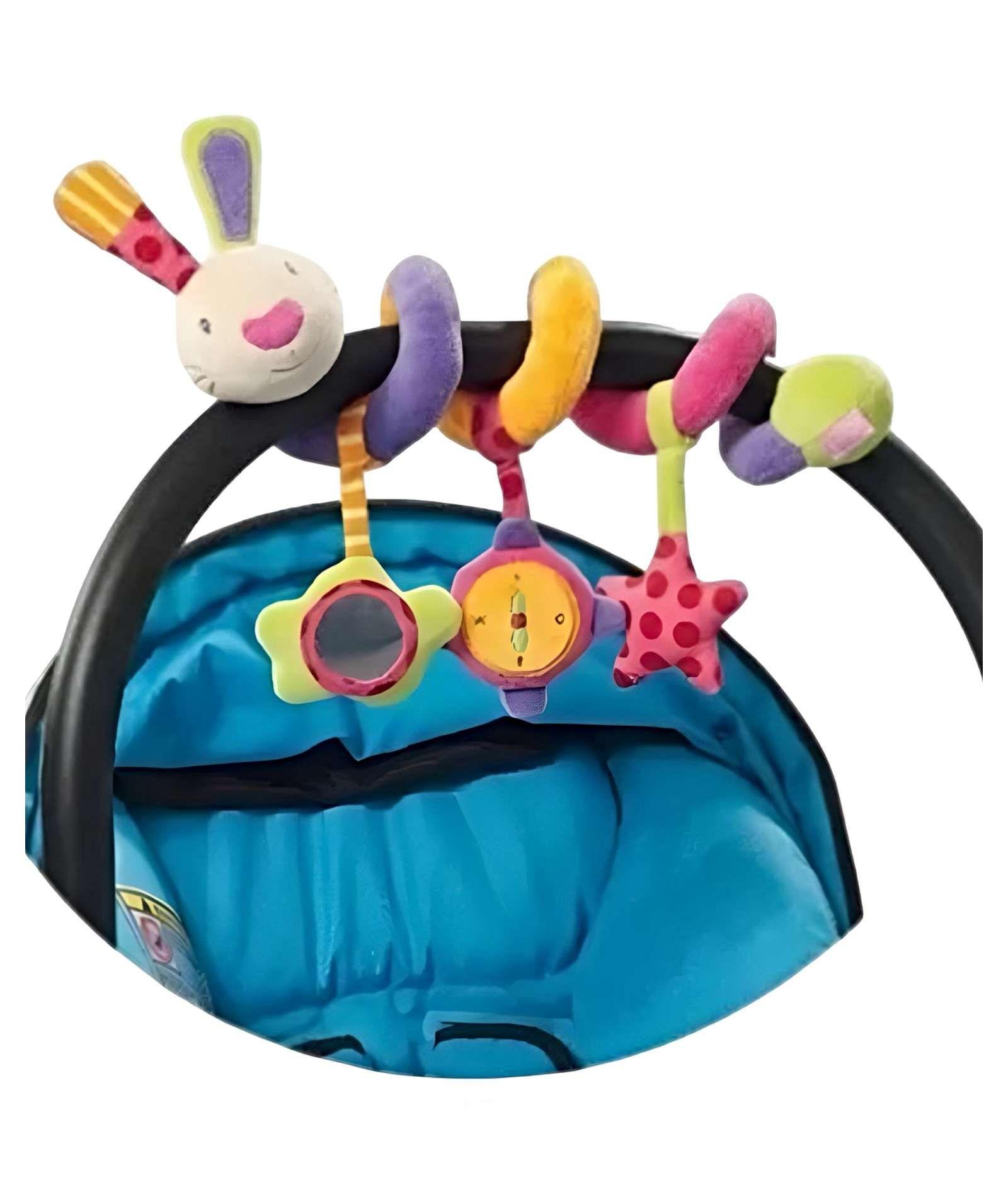 Sonajero Espiral Sensorial para Bebés: Estimulación Visual y Auditiva diseño conejo-0