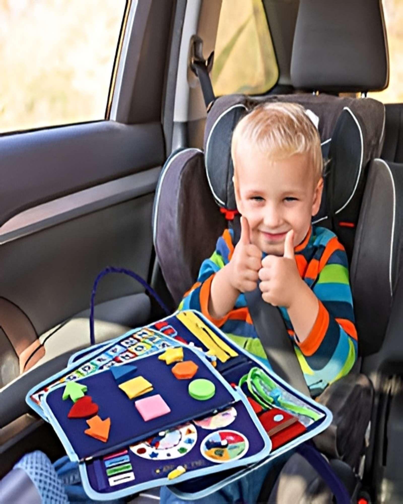 Libro Sensorial de 8 Páginas: Juego Educativo y Motricidad azul-3