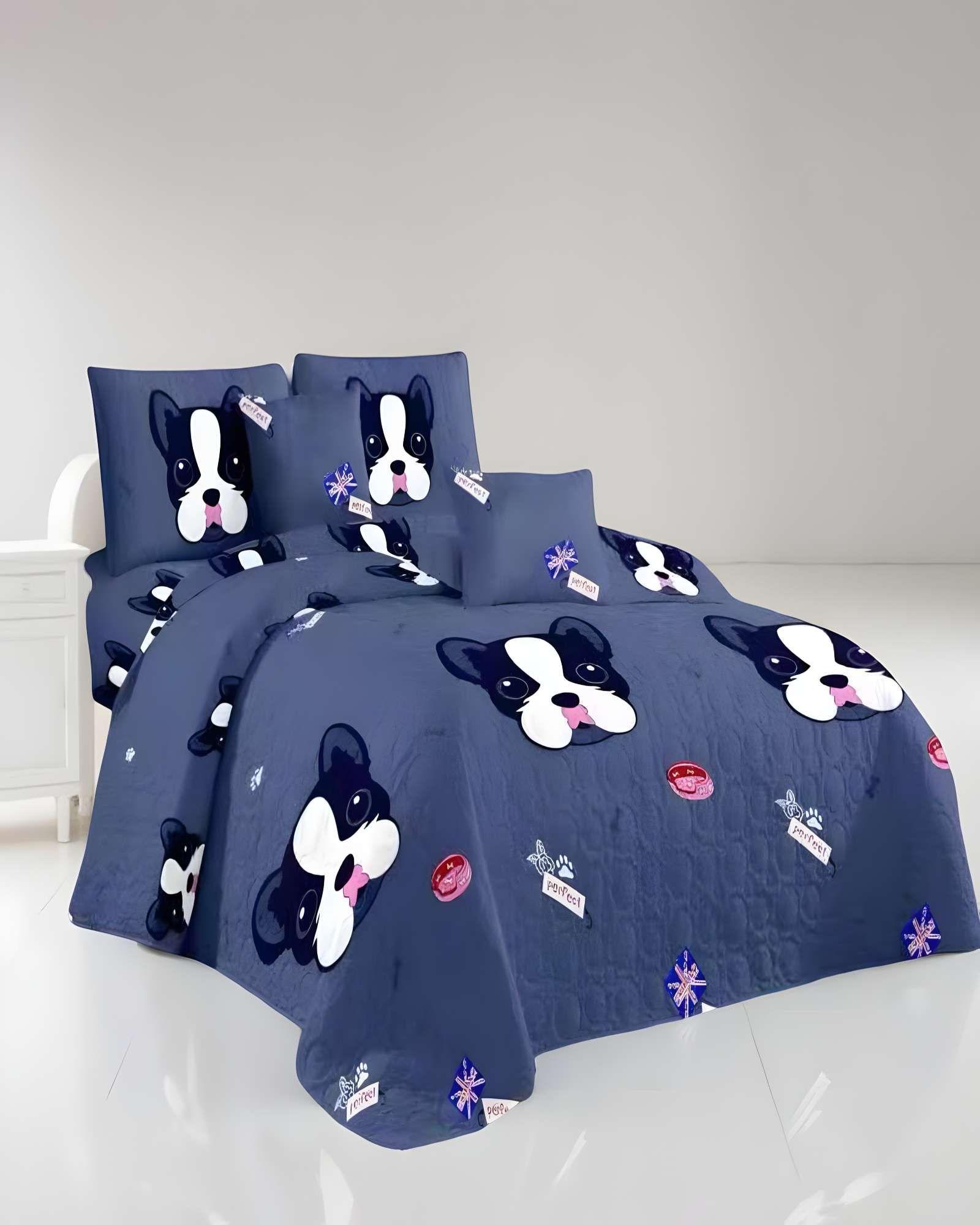 CUBRECAMA QUILT DE VERANO PLAZA Y MEDIA INFANTIL AZUL 04-2