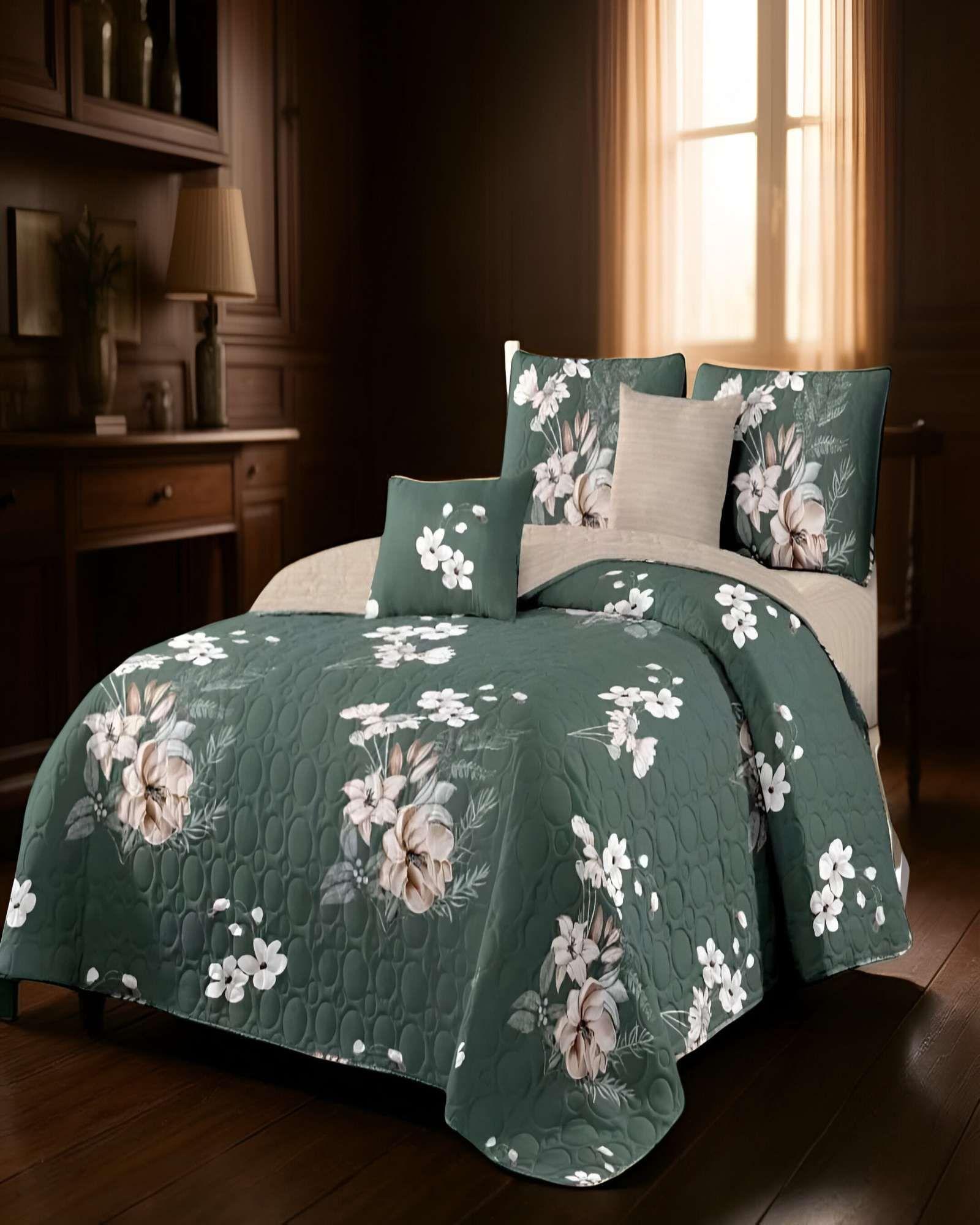 CUBRECAMA QUILT DE VERANO KING CON DISENO 4-3
