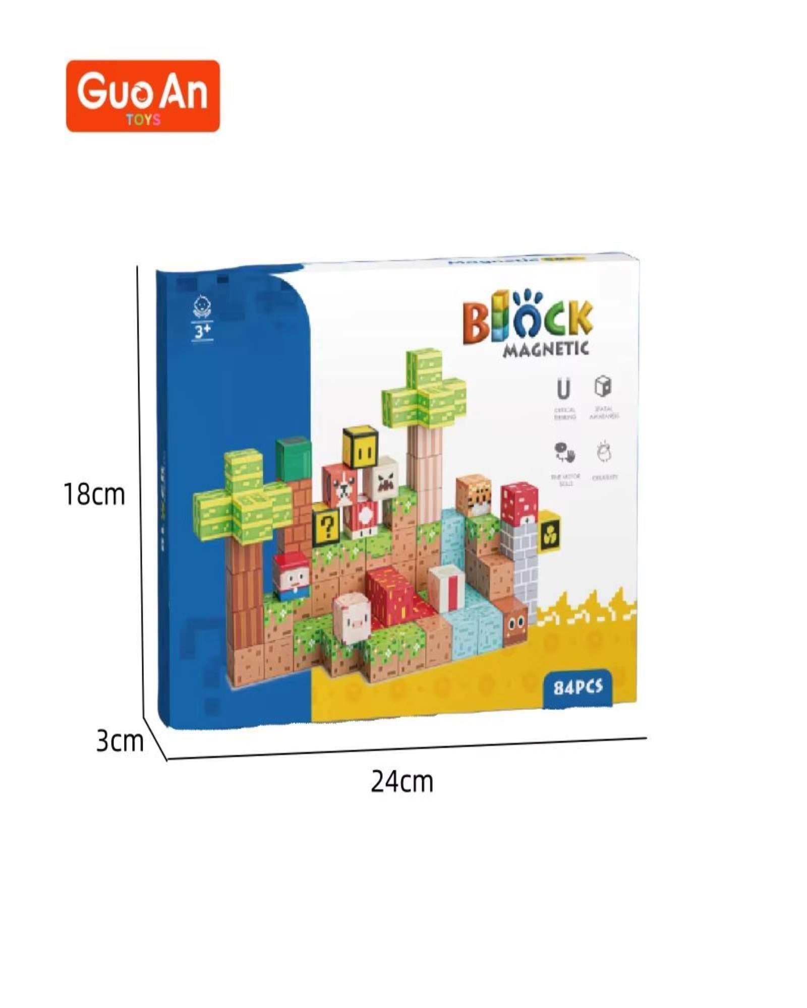 Juguete Cubo Magnetico 84 piezas diseño Mine-cratf-3