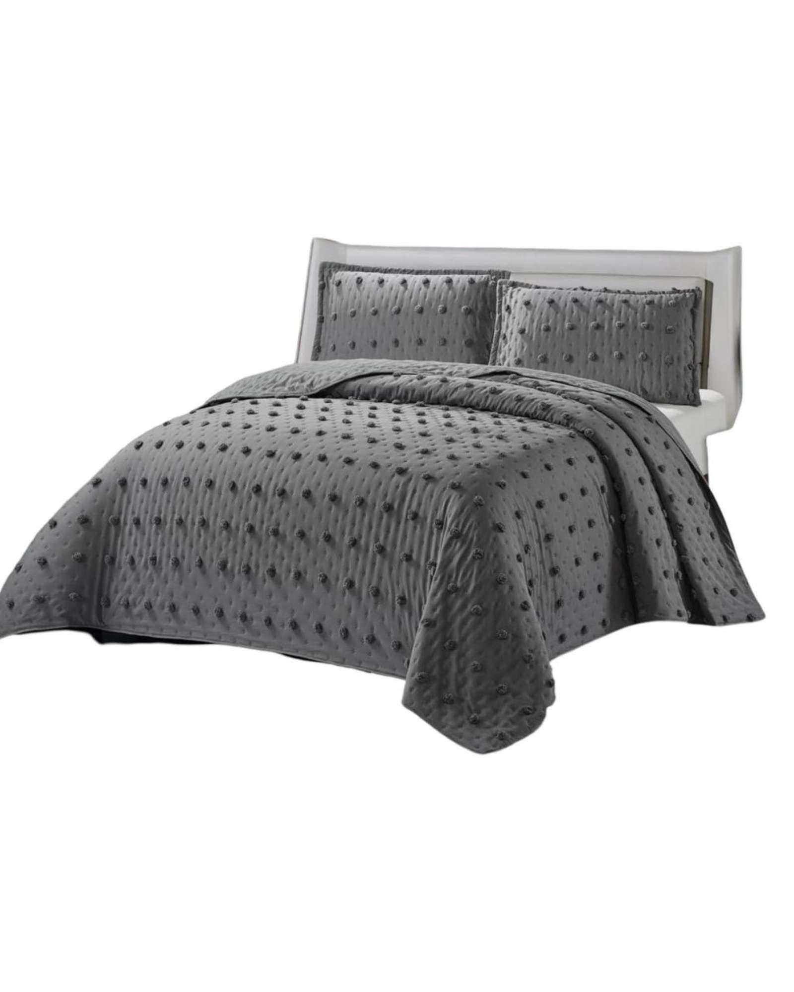 quilt cubrecama TUFTING DE LUJO SUAVE KING T03-1