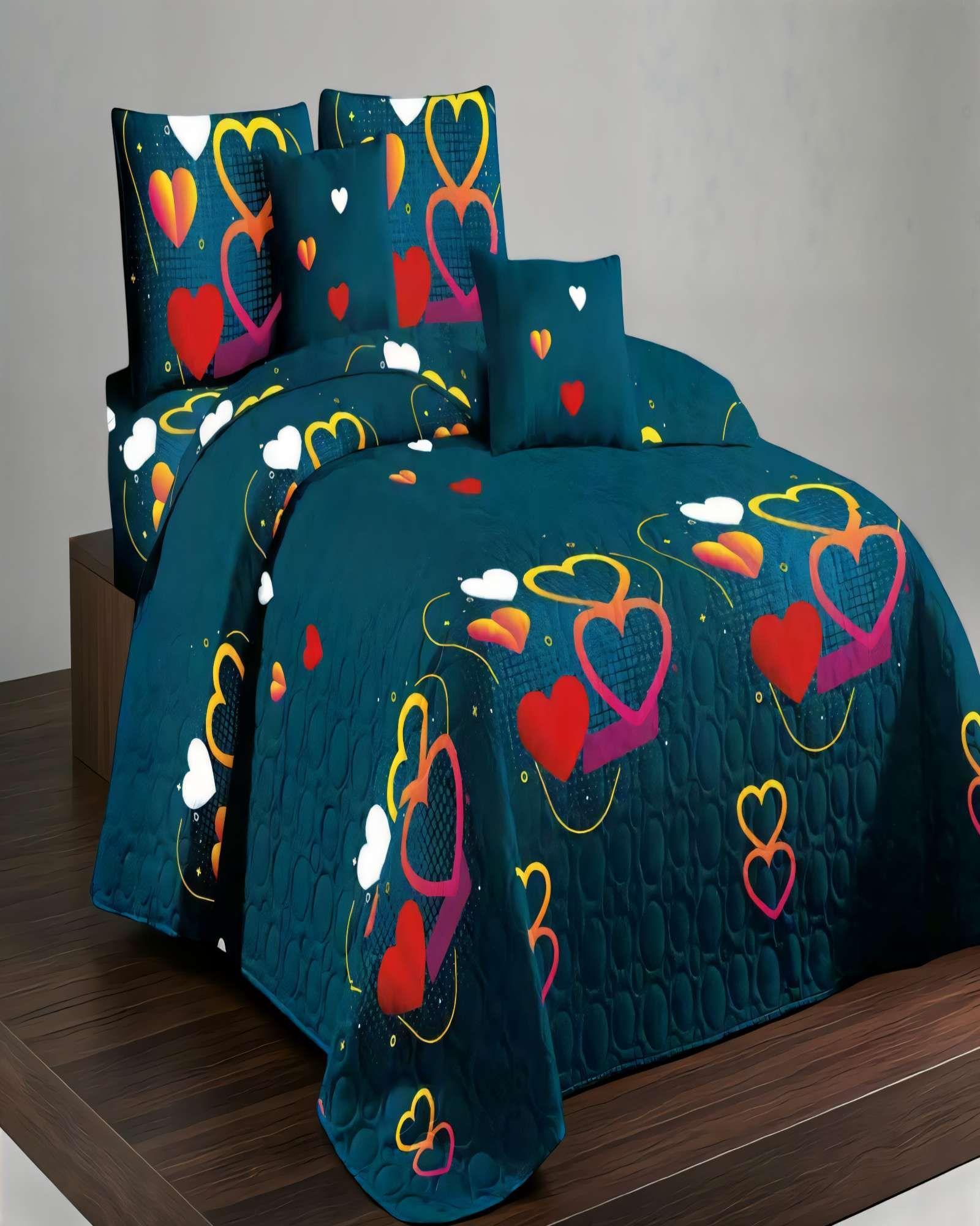 CUBRECAMA QUILT DE VERANO 1,5 PLAZAS CON DISENO 2-2