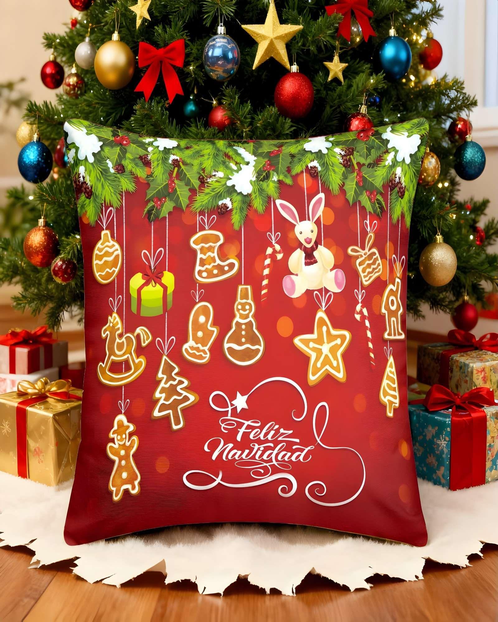 SET DE 2 FUNDAS DE COJINES DE NAVIDAD 45X45 CM A02-2