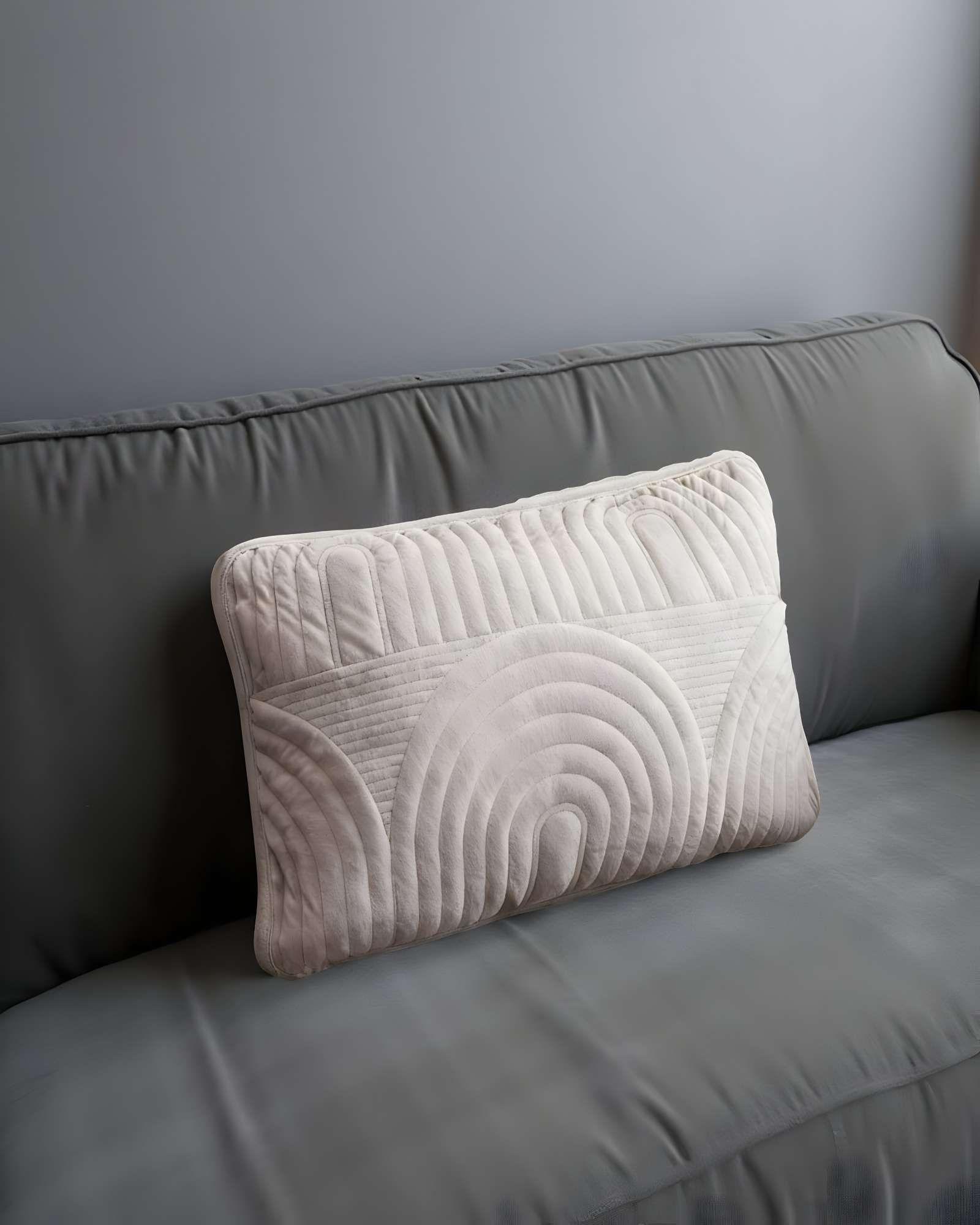 PACK DE 2 FUNDAS DE COJIN SERIE ARCO 30X50 CM GRIS-2