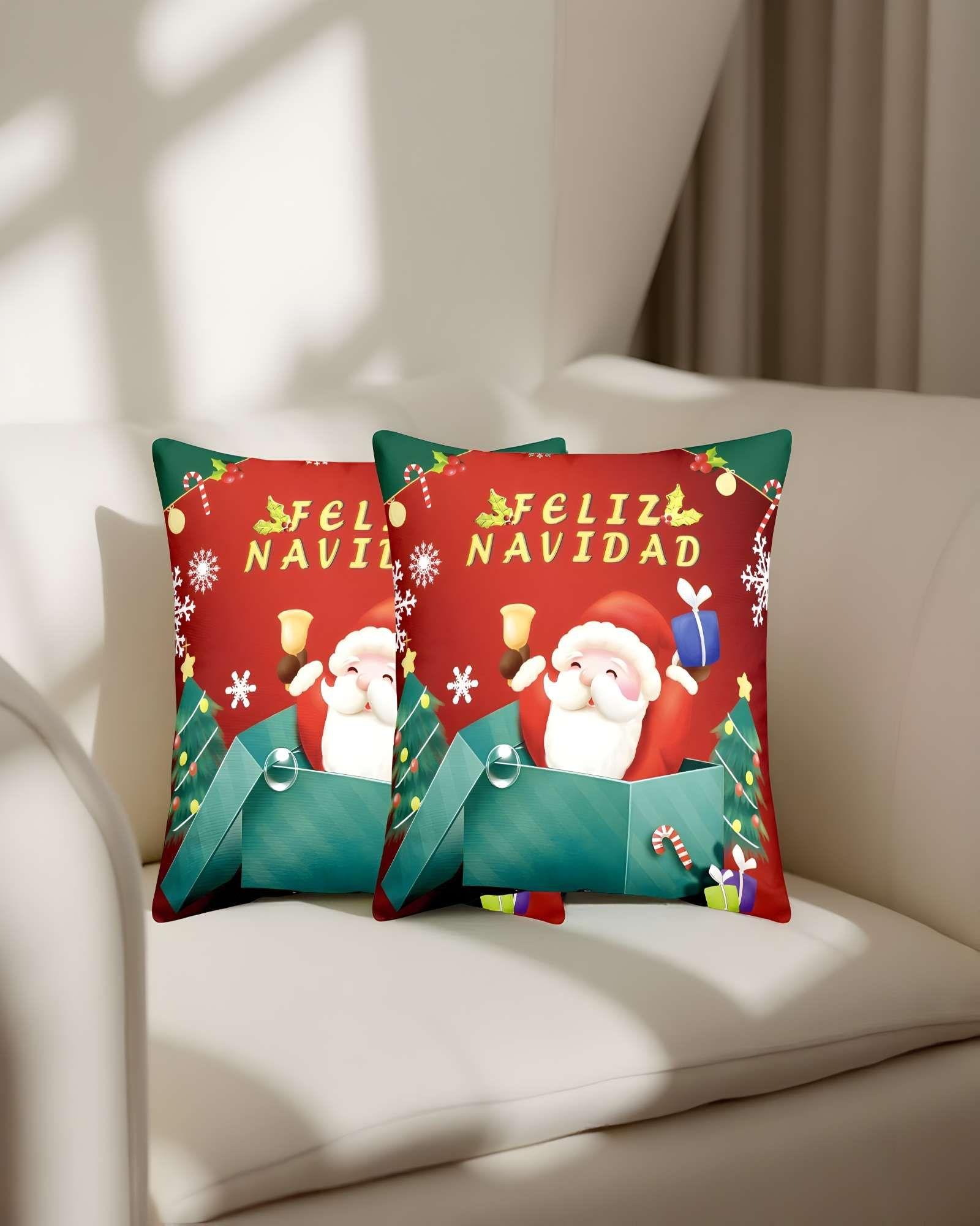 SET DE 2 FUNDAS DE COJINES DE NAVIDAD 45X45 CM A08-3