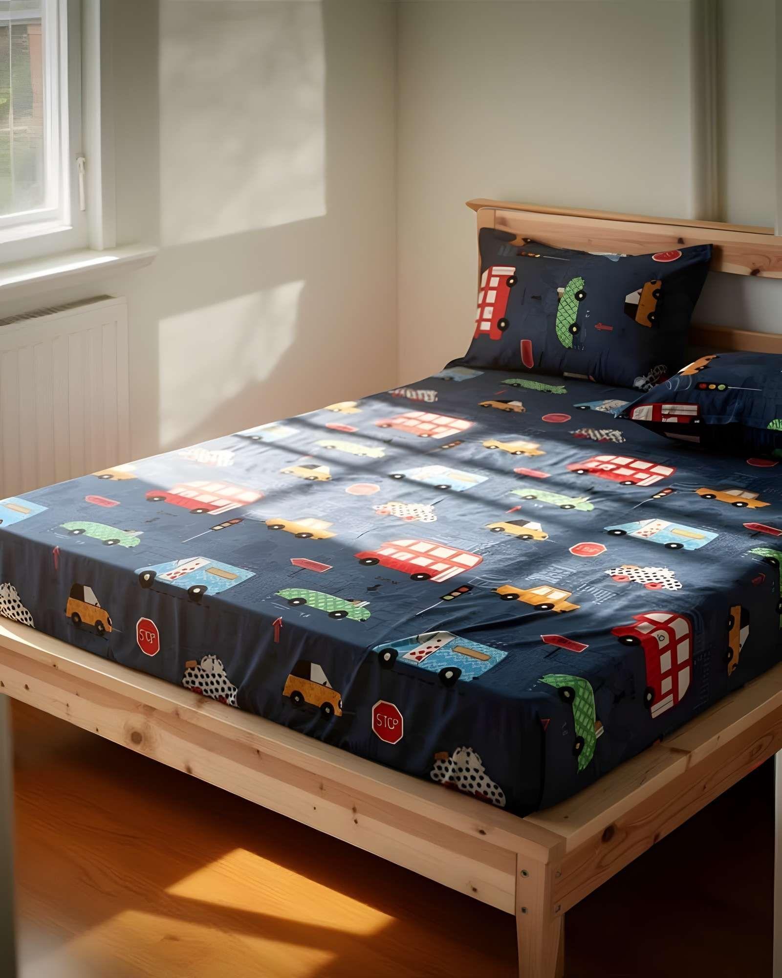 JUEGO DE SABANA INFANTIL DE 100 HILOS 1.5 PLAZAS D3-2