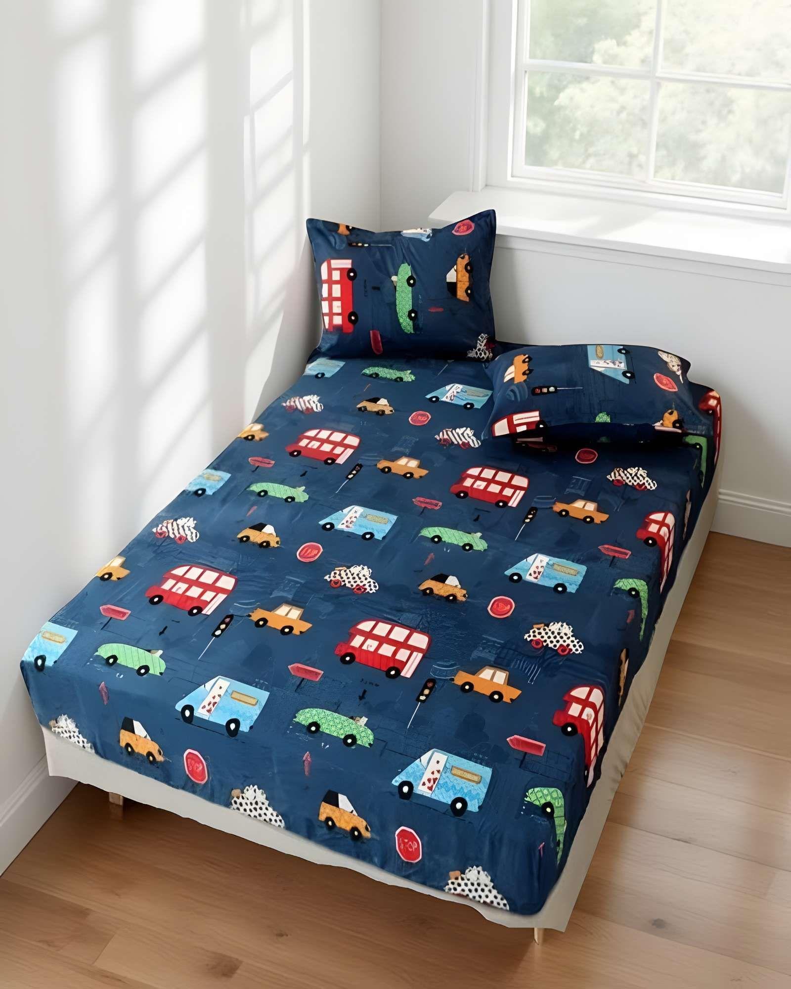 JUEGO DE SABANA INFANTIL DE 100 HILOS 1.5 PLAZAS D3-4