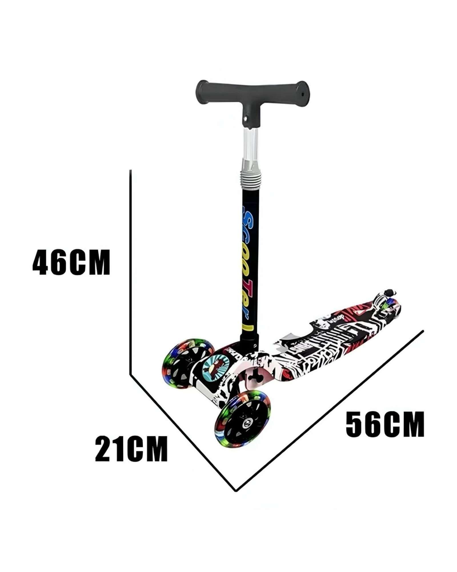 Scooter Infantil de 3 Ruedas con Luces LED multicolor 03-3