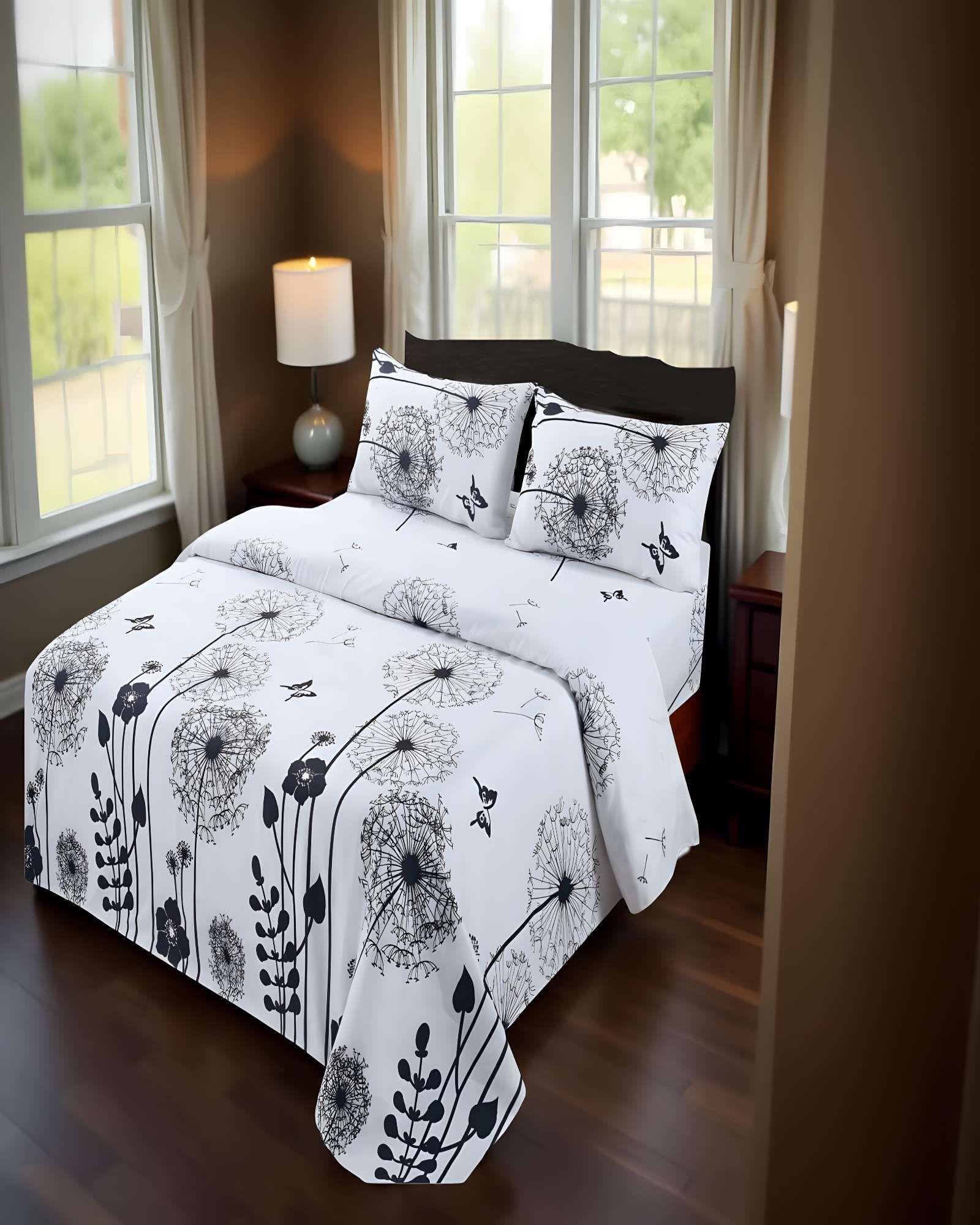 JUEGO DE SABANAS 100% EXTRASUAVE PLAZA Y MEDIA BLANCO C3-2