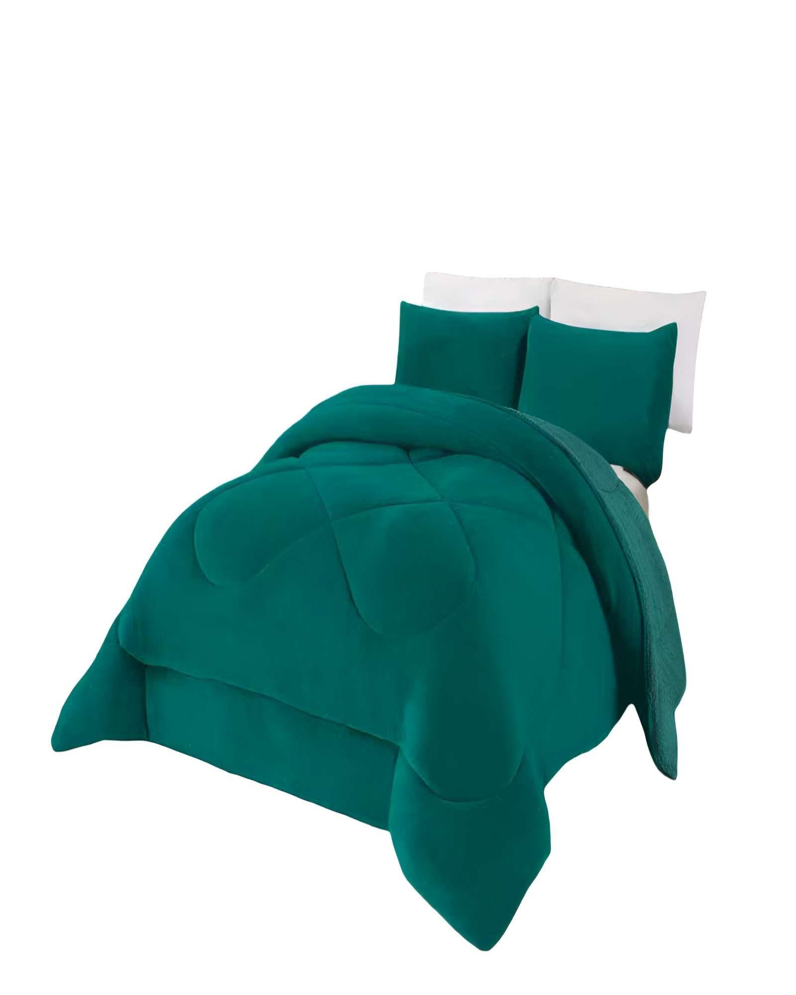 PLUMON INVIERNO 2 PLAZA 230CM X 250CM COLOR VERDE-0