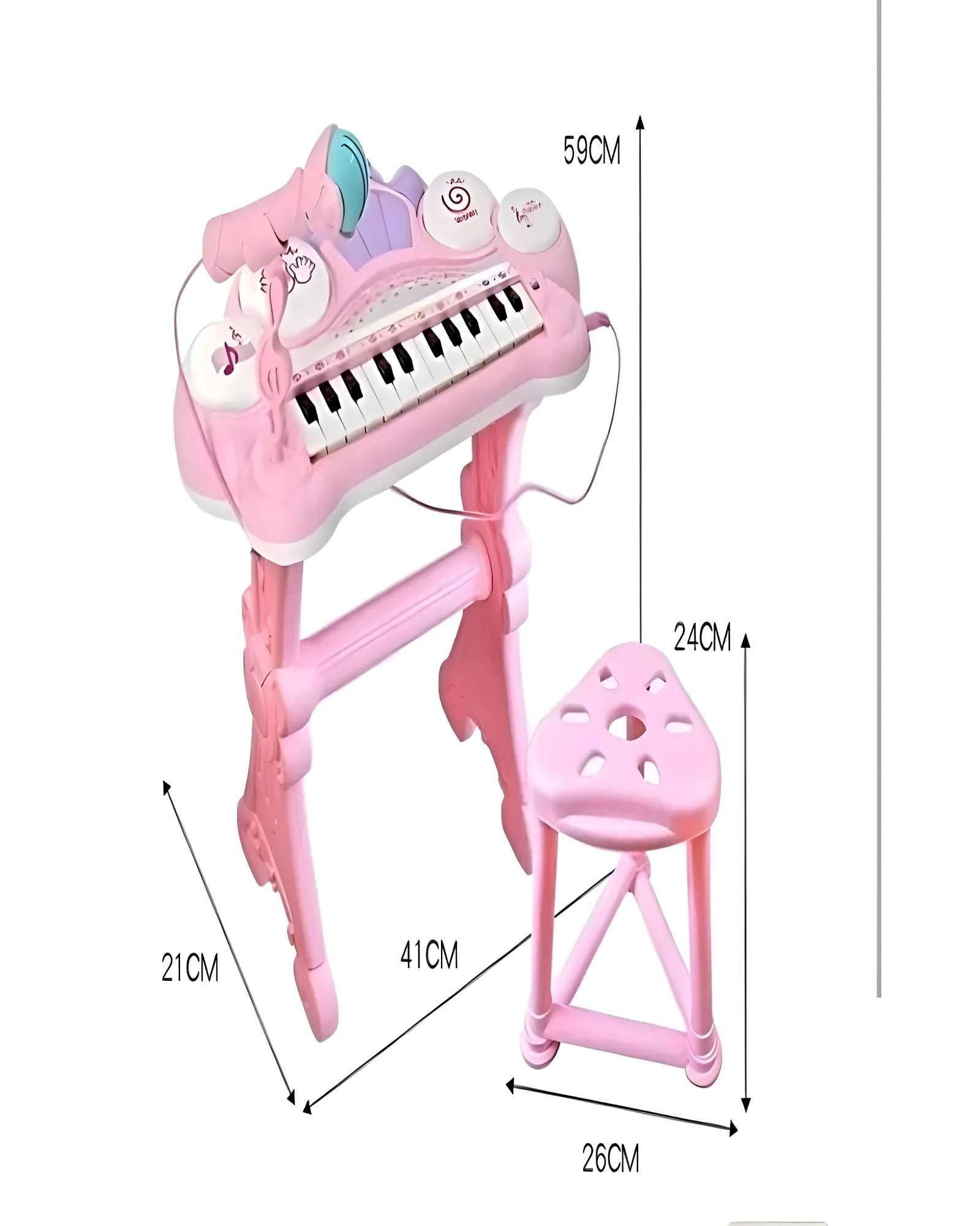 TECLADO EDUCATIVO ELECTRONICO PARA NIÑAS ROSADO-2