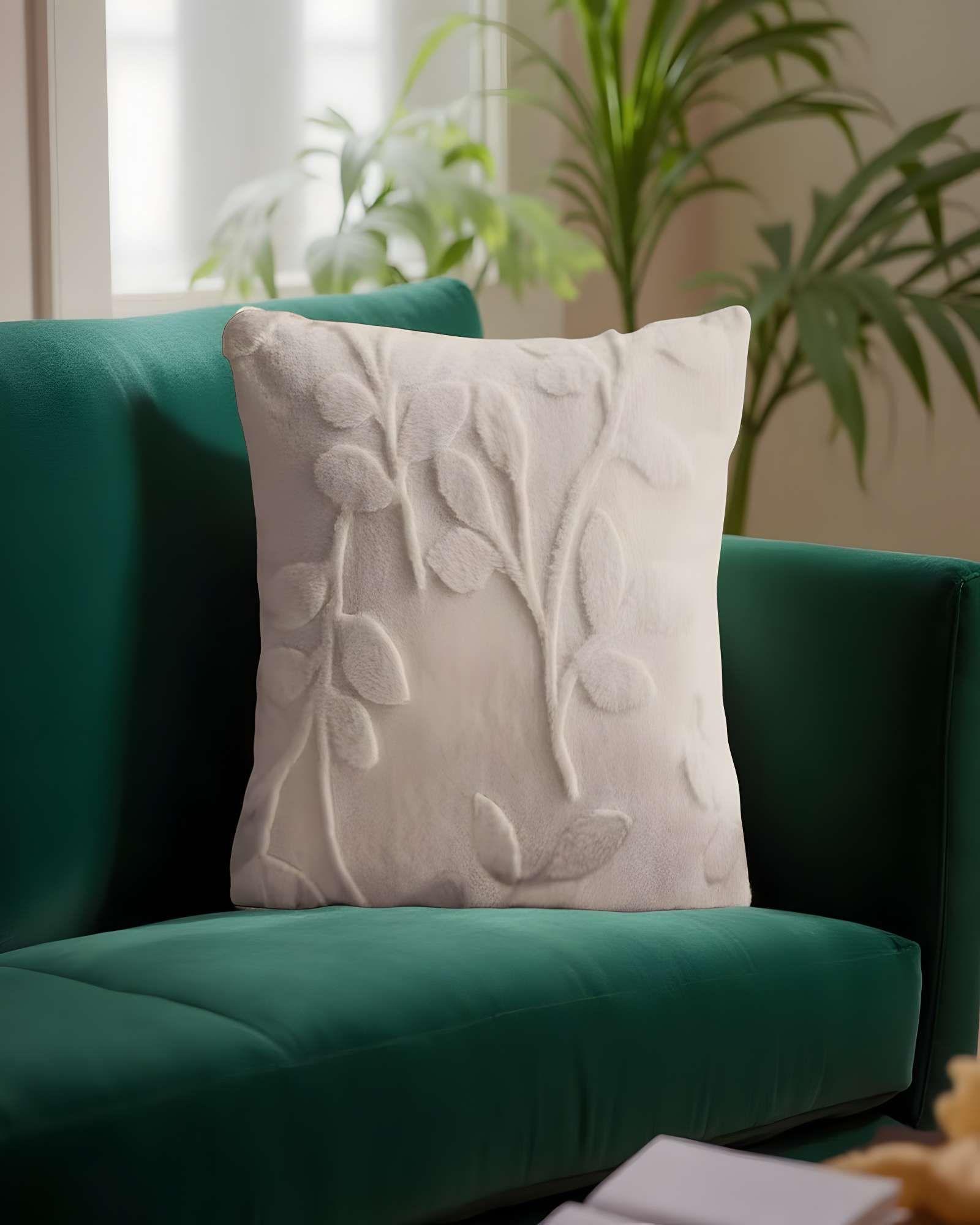 PACK DE 2 FUNDAS DE COJIN CON RELIEVE 45X45CM BEIGE-2