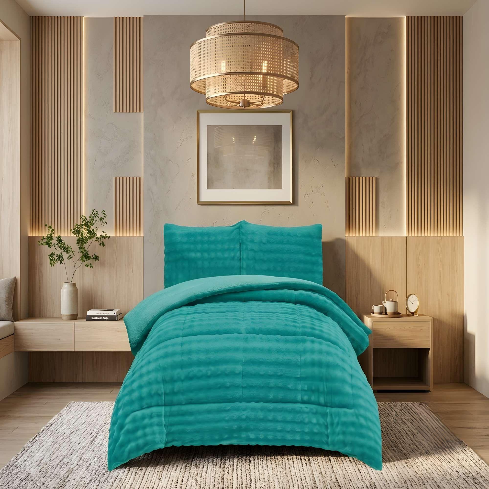 COBERTOR ALTO CONFORT 2 PLAZA 230CM X 250CM COLOR VERDE-0