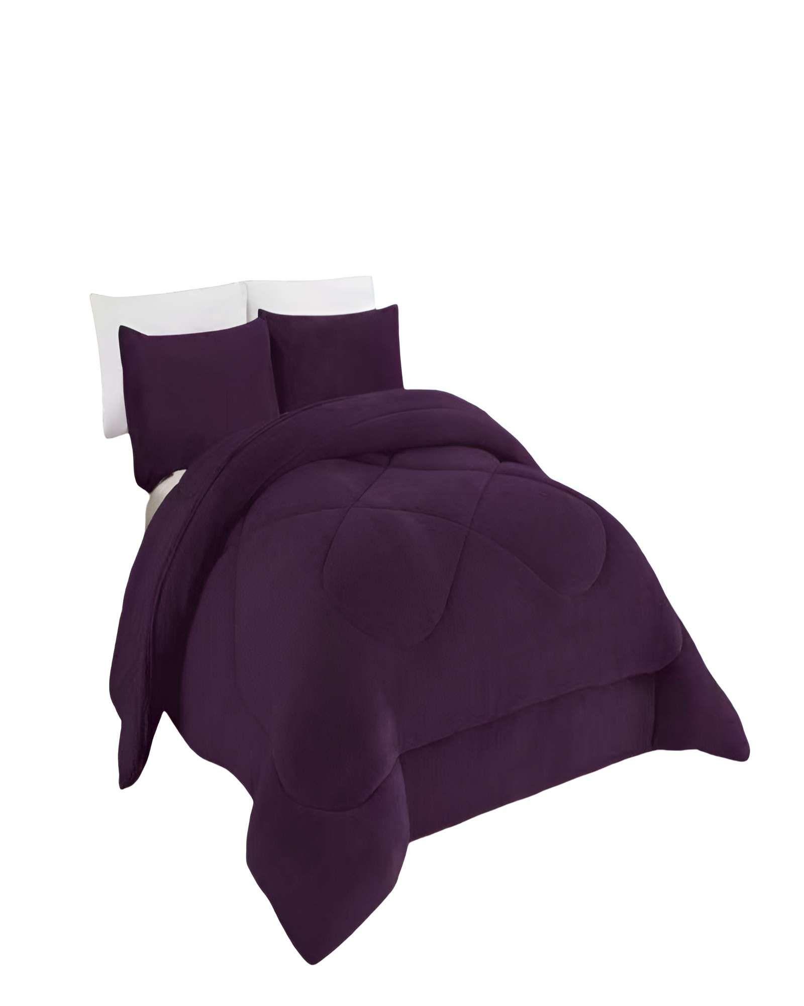 PLUMON INVIERNO 2 PLAZA 230CM X 250CM COLOR MORADO OSCURO -1