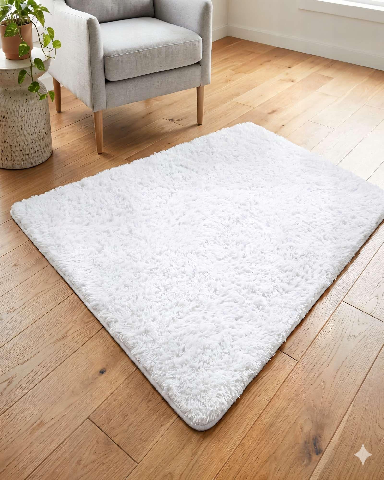 ALFOMBRA PELUDA 200X240  PREMIUM COLOR BLANCO-3