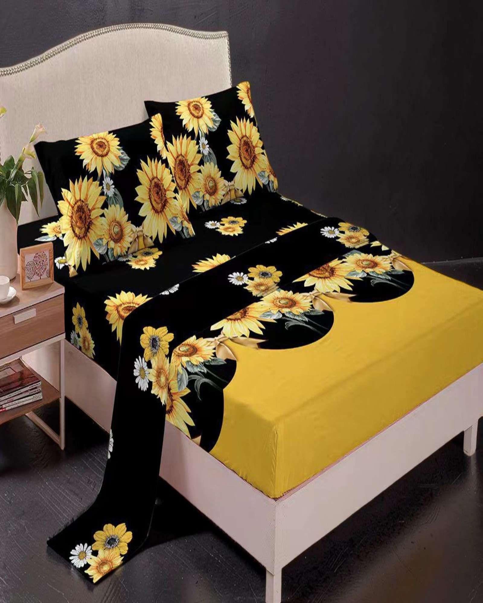 JUEGO DE SABANAS 200 HILOS  2 PLAZAS CON DISEÑO S07-2