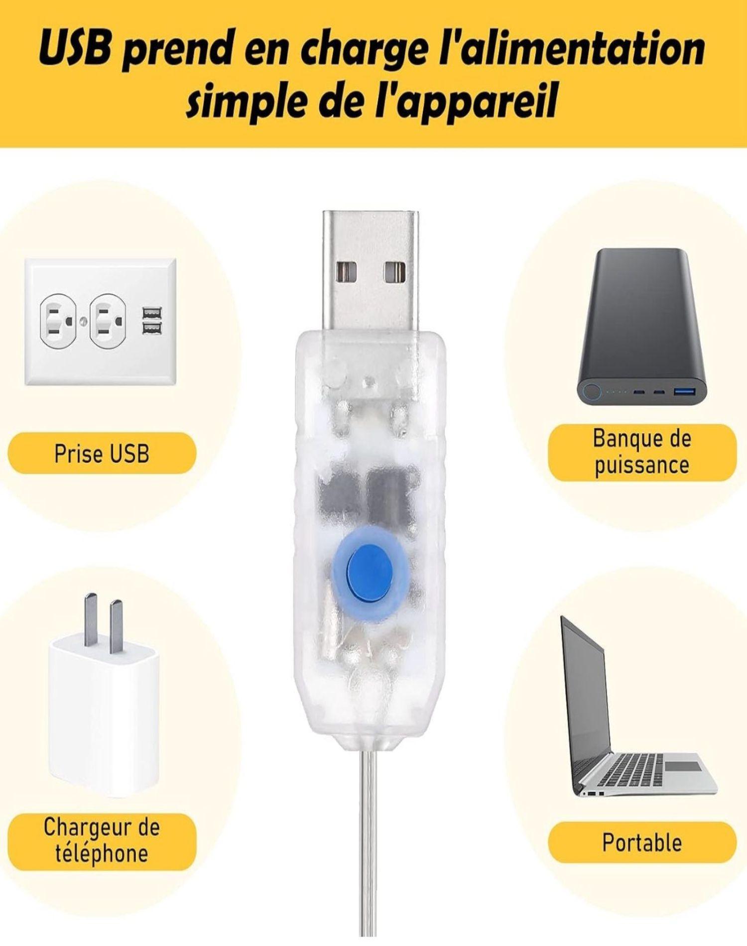 Árbol Luces Led Navidad Inteligente enchufe USB, 1.80m 18n1-4