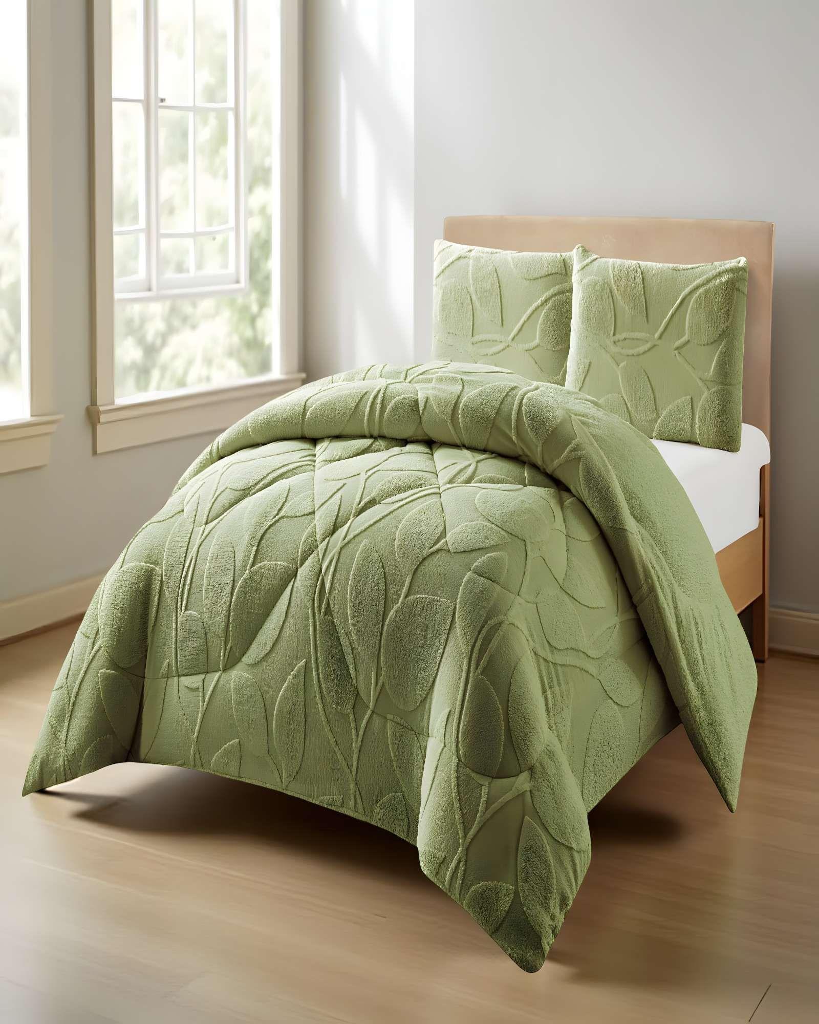 COBERTOR DE INVERNO TEXTURIZADO RY KING VERDE-2